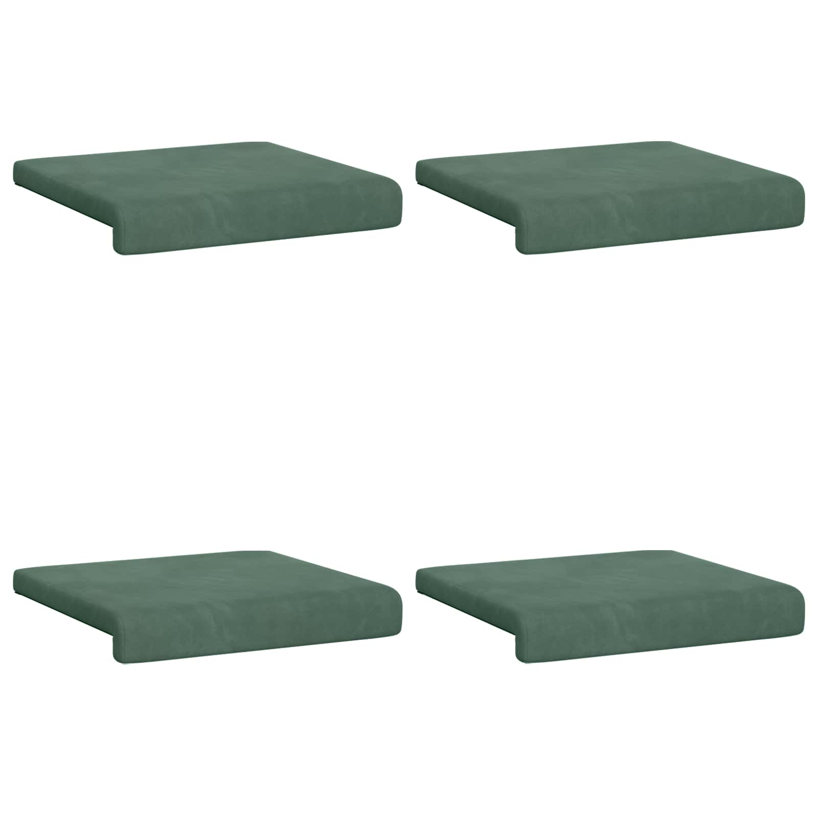 Suoliuko pagalvė 4 pcs Aksomas Jūrinė žalia Gylis 35 cm