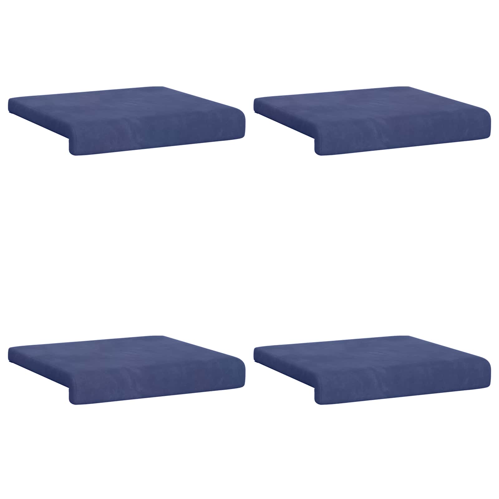 Suoliuko pagalvė 4 pcs Aksomas Policijos mėlyna Gylis 35 cm