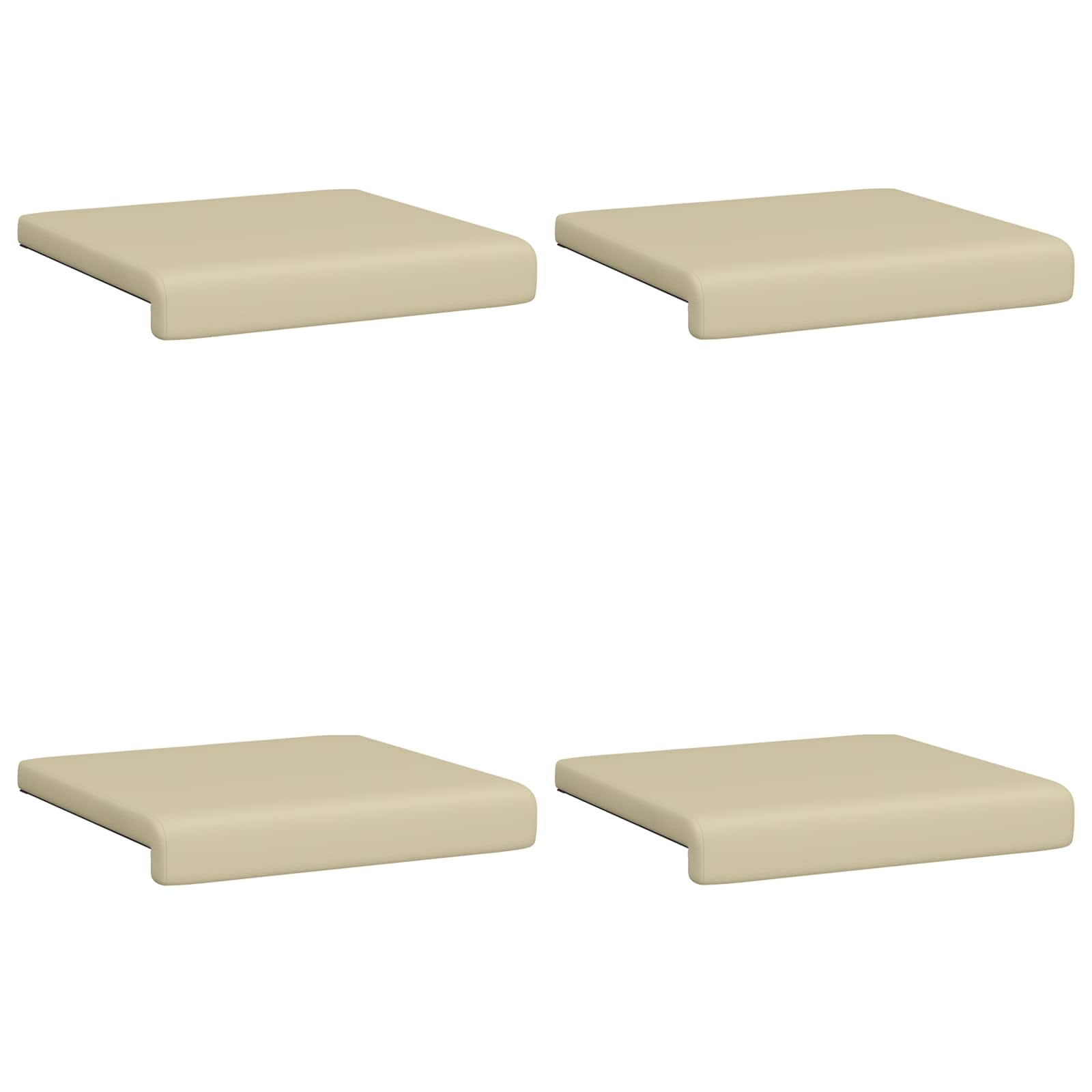 Suoliuko pagalvė 4 pcs Dirbtinė oda Kreminė Gylis 35 cm