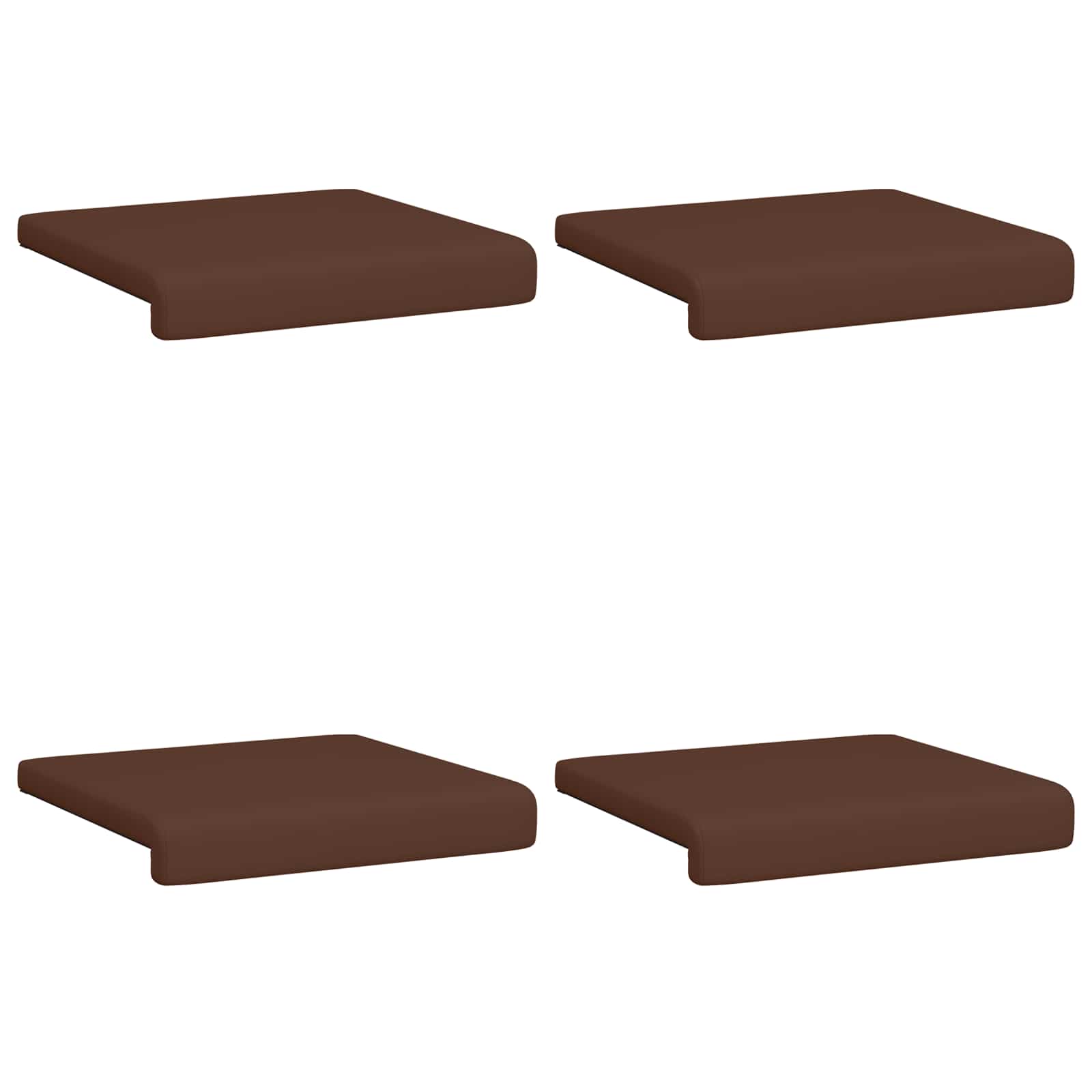 Suoliuko pagalvė 4 pcs Dirbtinė oda Ruda Gylis 35 cm