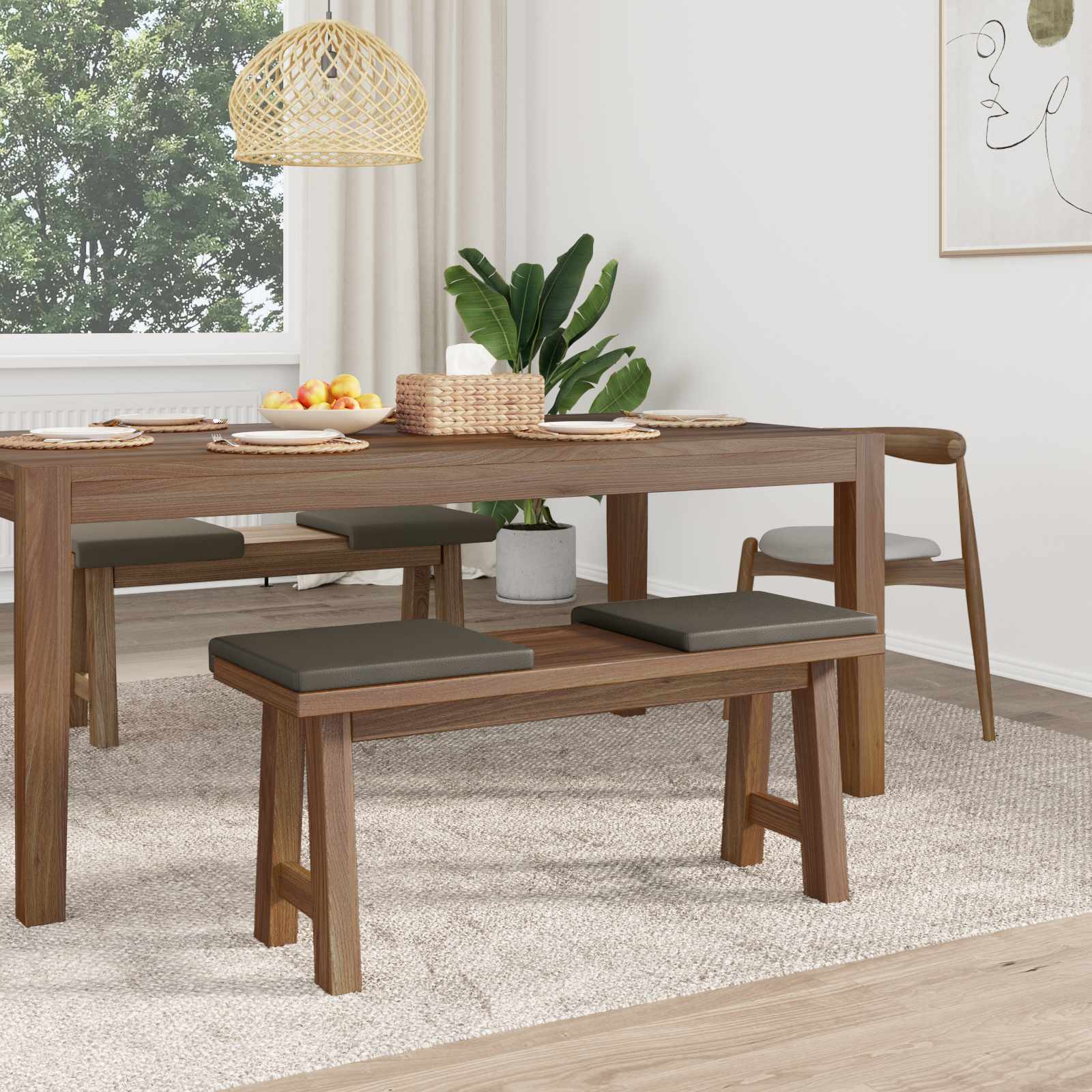 Suoliuko pagalvė 4 pcs Dirbtinė oda Pilka Gylis 35 cm