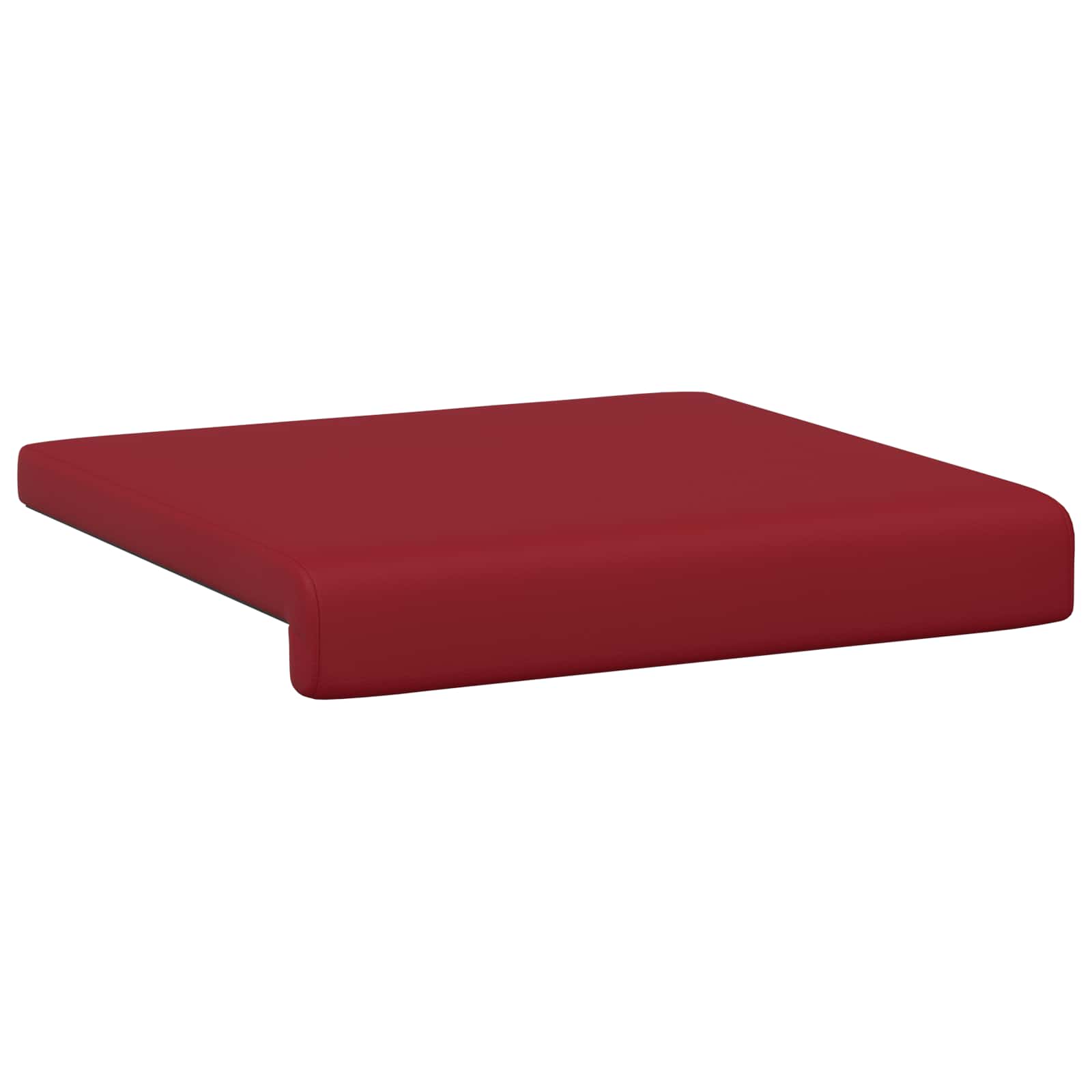 Suoliuko pagalvė 4 pcs Dirbtinė oda Vyno raudona Gylis 35 cm