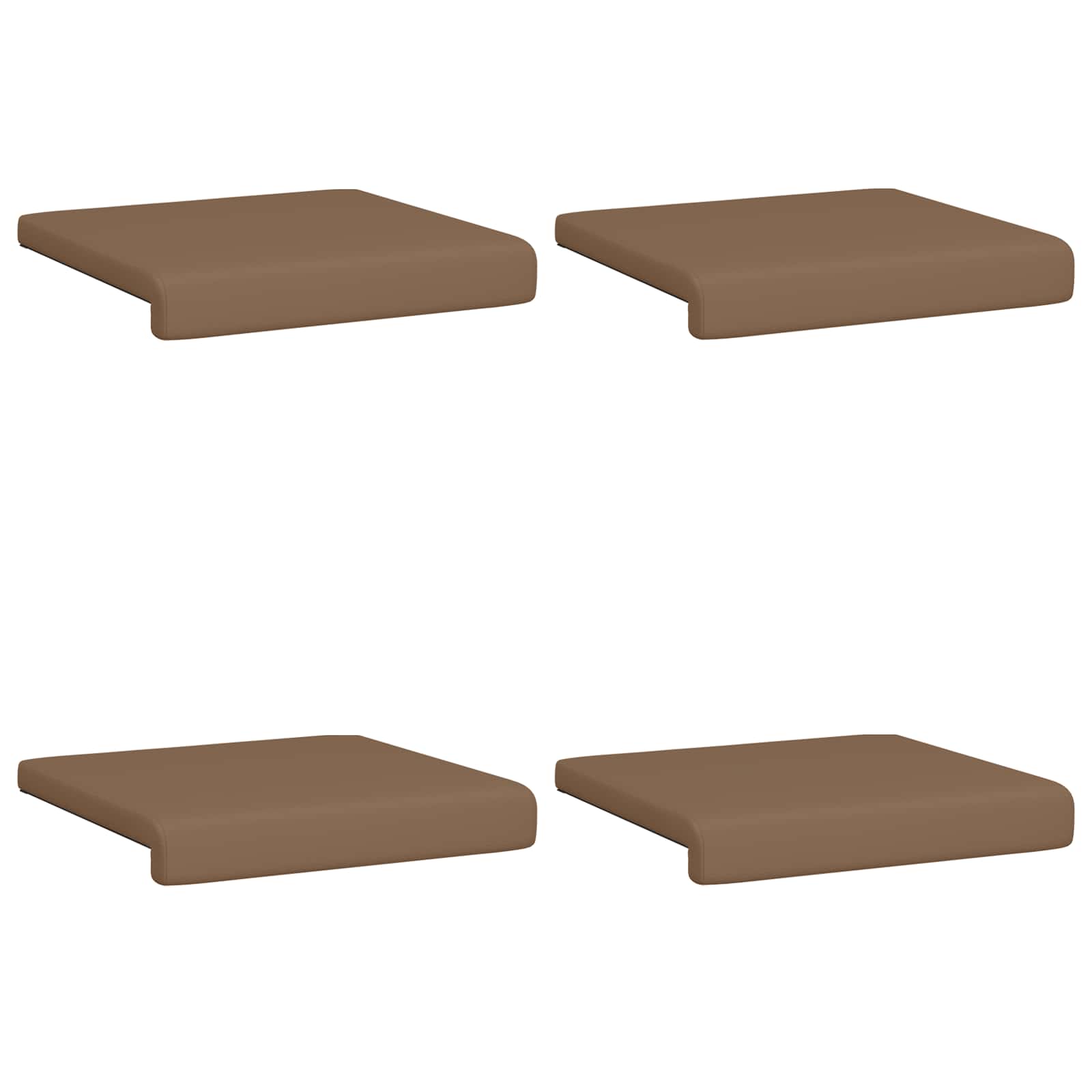 Suoliuko pagalvė 4 pcs Dirbtinė oda Kapučino Gylis 35 cm
