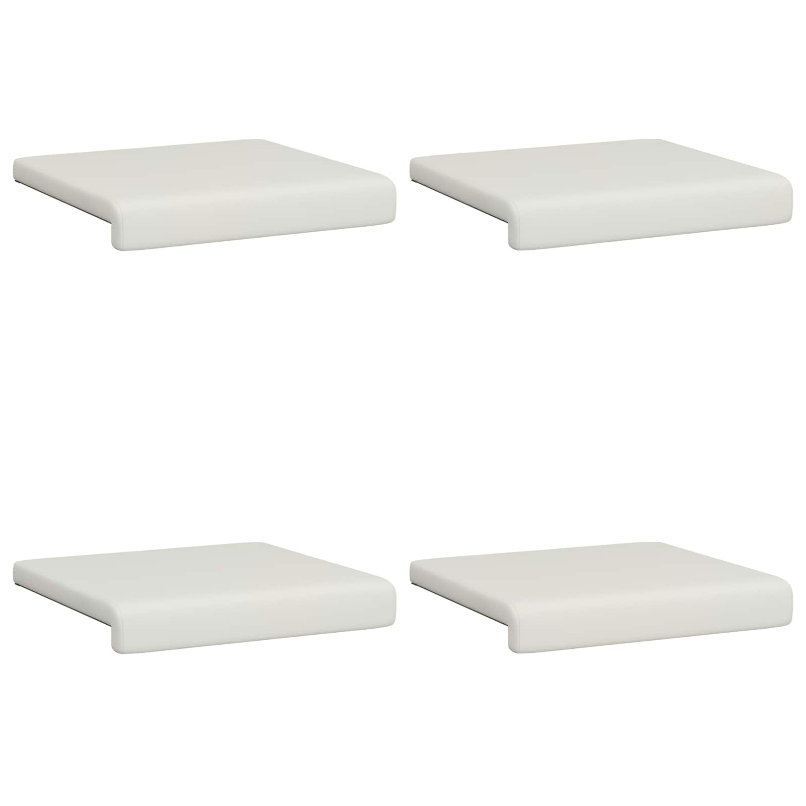 Suoliuko pagalvė 4 pcs Dirbtinė oda Balta Gylis 35 cm