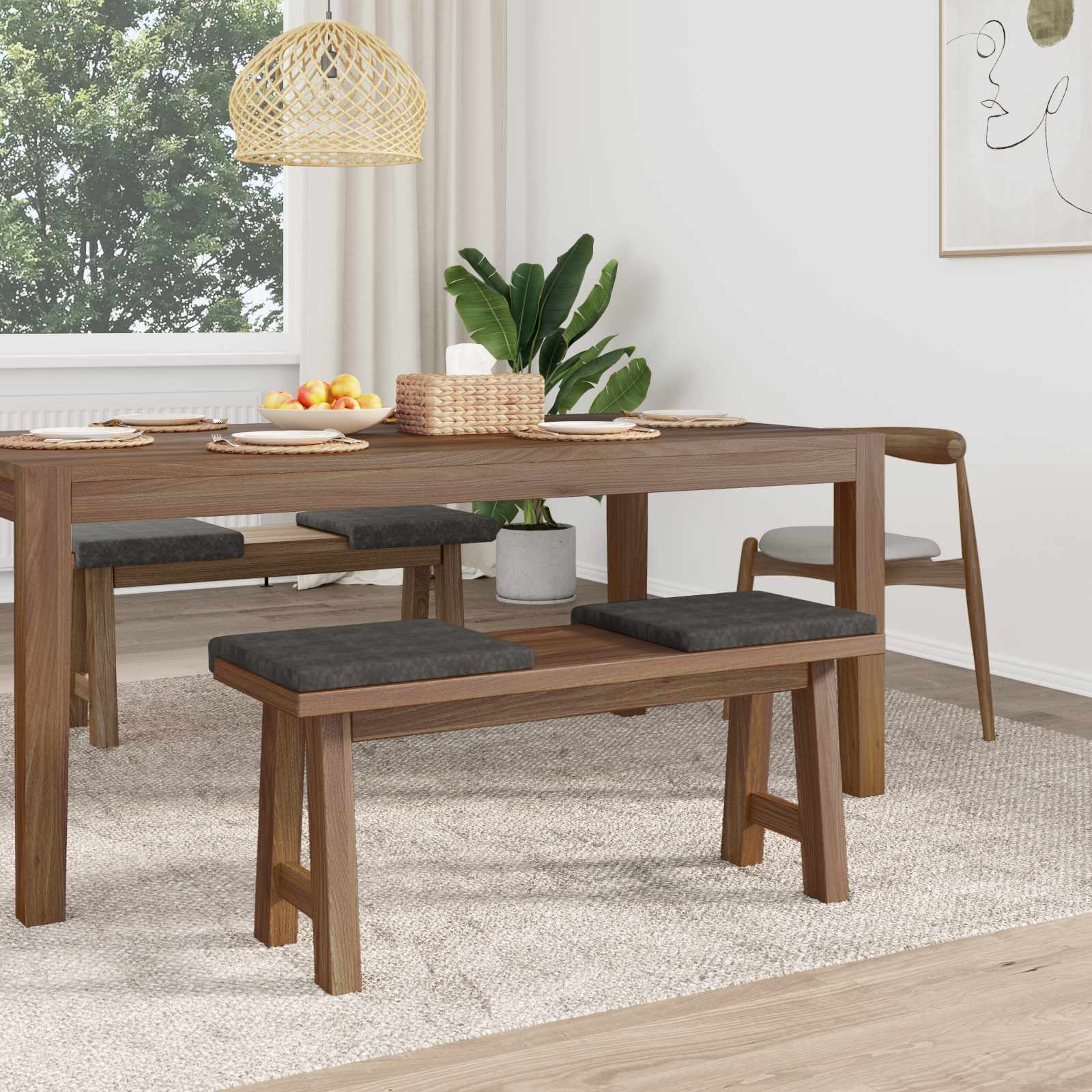Suoliuko pagalvė 4 pcs Dirbtinė oda Juoda Gylis 35 cm