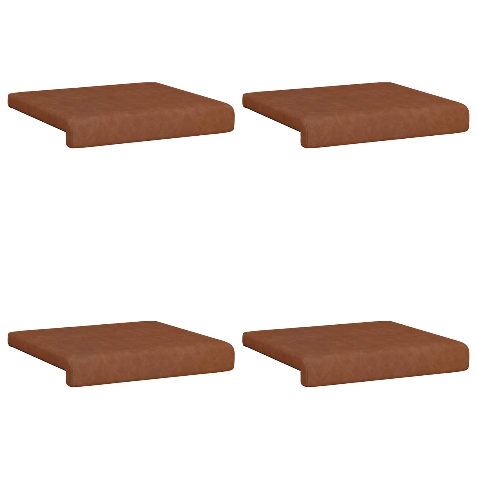 Suoliuko pagalvė 4 pcs Dirbtinė oda Ruda Gylis 35 cm