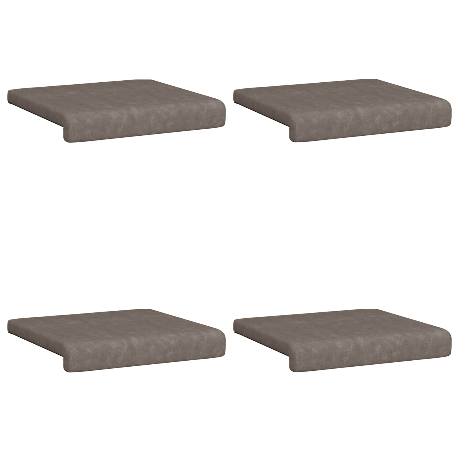 Suoliuko pagalvė 4 pcs Dirbtinė oda Pilka Gylis 35 cm