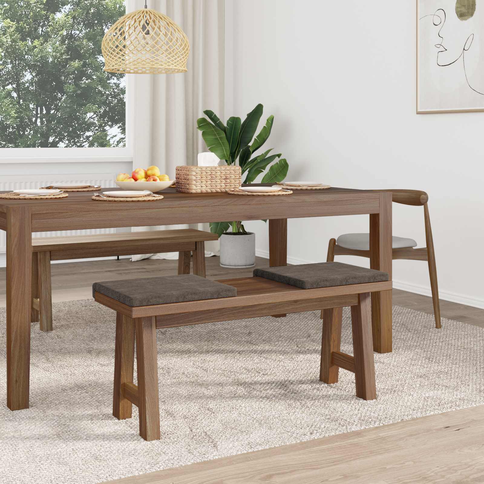Suoliuko pagalvė 4 pcs Dirbtinė zomša Tamsiai pilka Gylis 35 cm