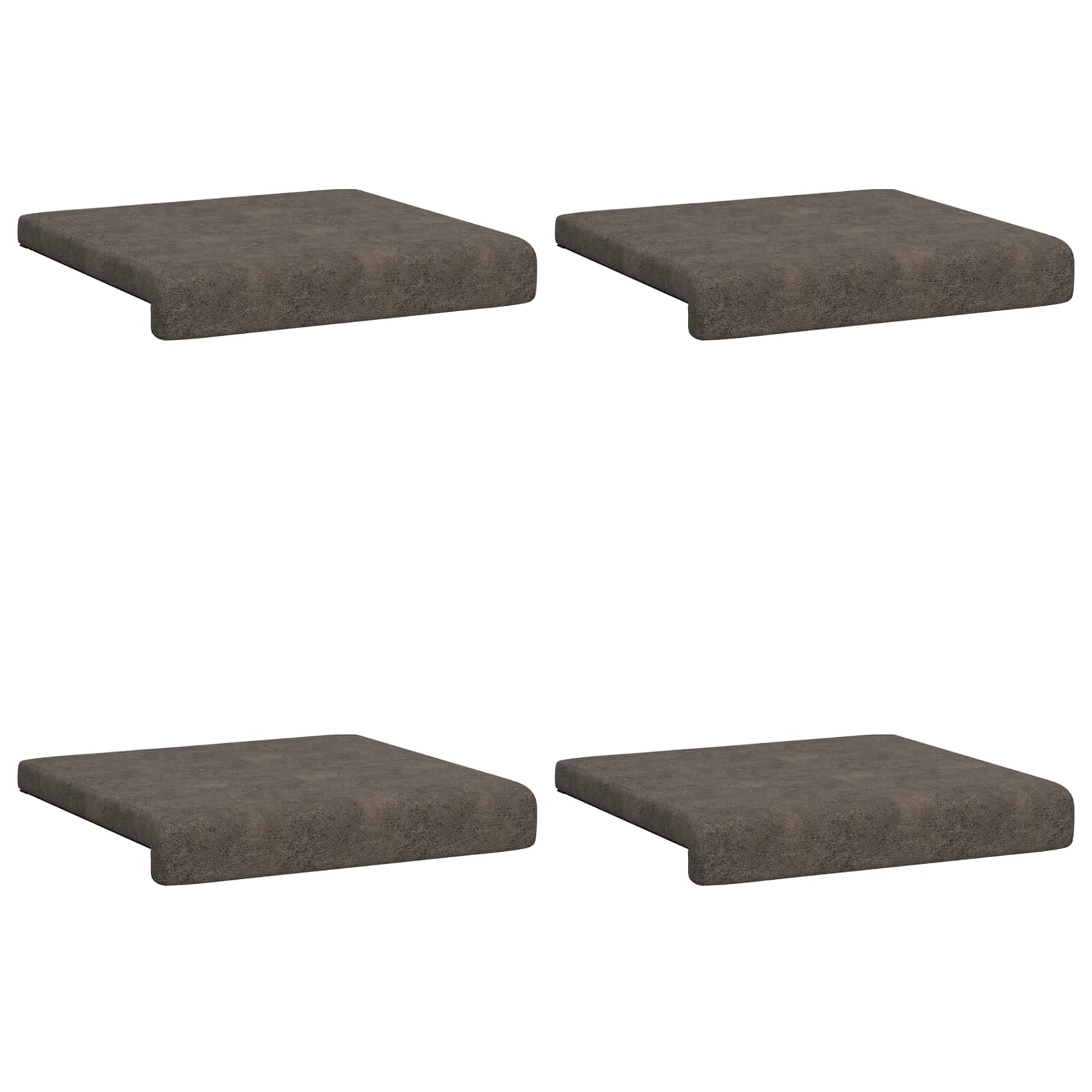 Suoliuko pagalvė 4 pcs Dirbtinė zomša Tamsiai pilka Gylis 35 cm