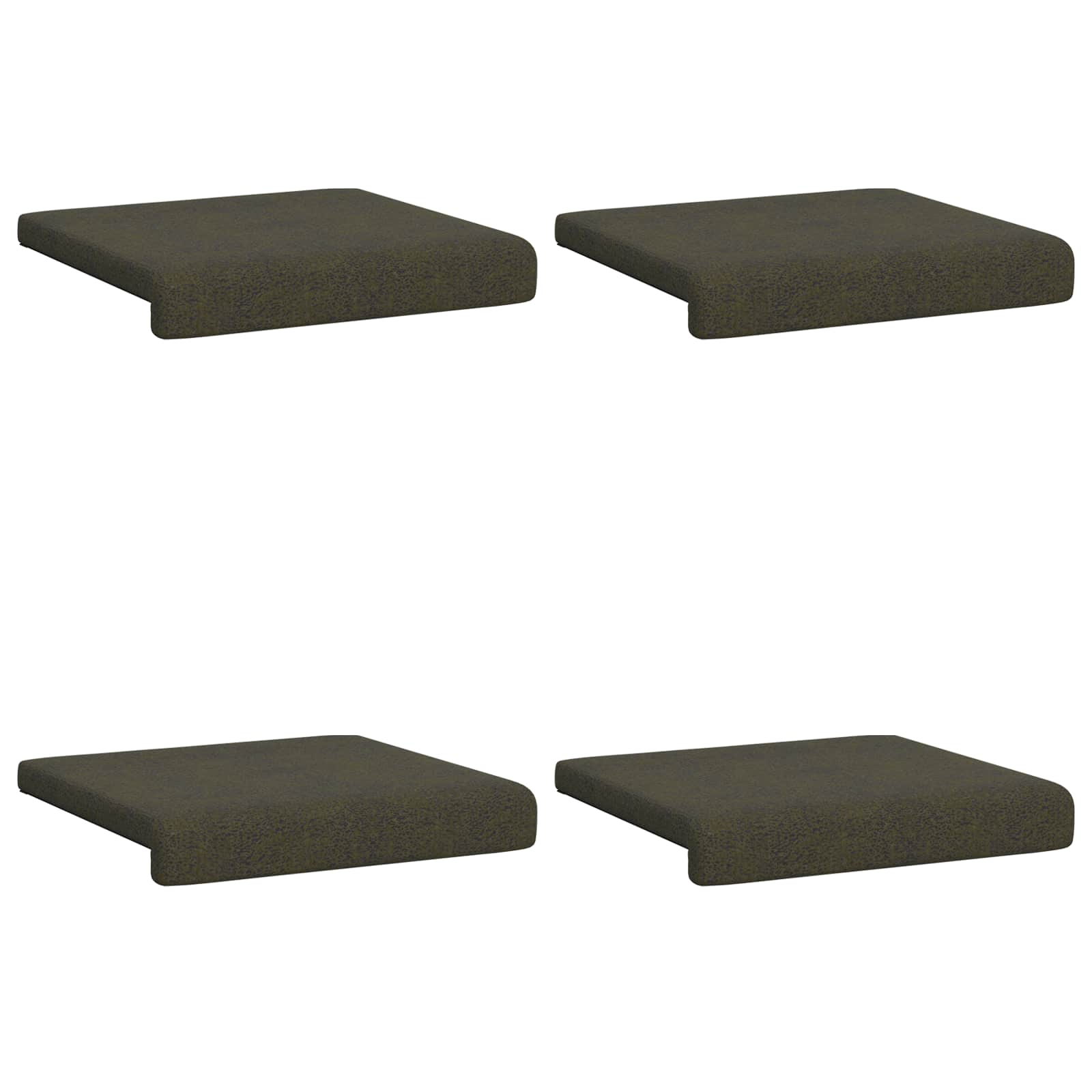 Suoliuko pagalvė 4 pcs Dirbtinė zomša Armijos Žalia Gylis 35 cm
