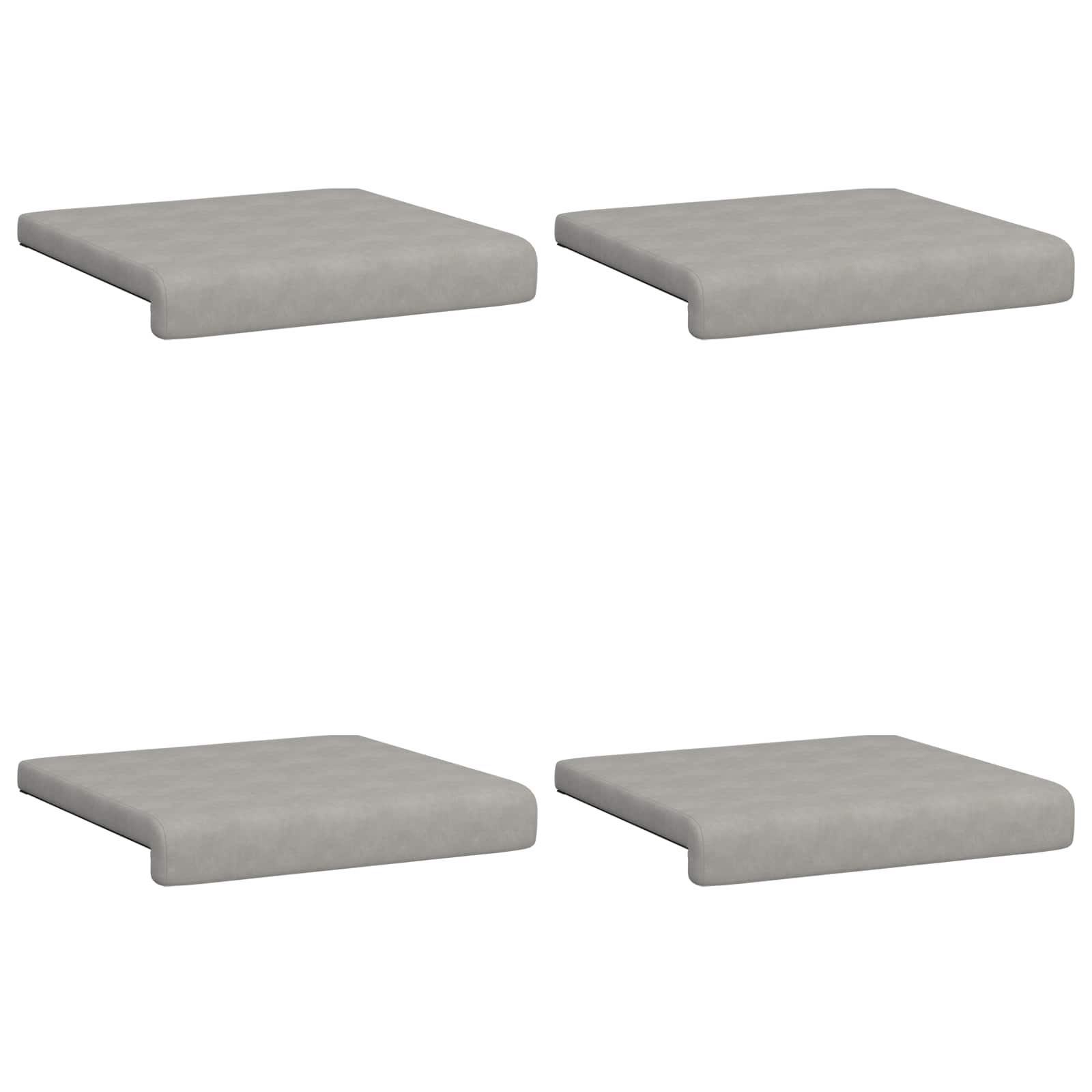 Suoliuko pagalvė 4 pcs Mikropluoštas Šviesiai pilka Gylis 35 cm