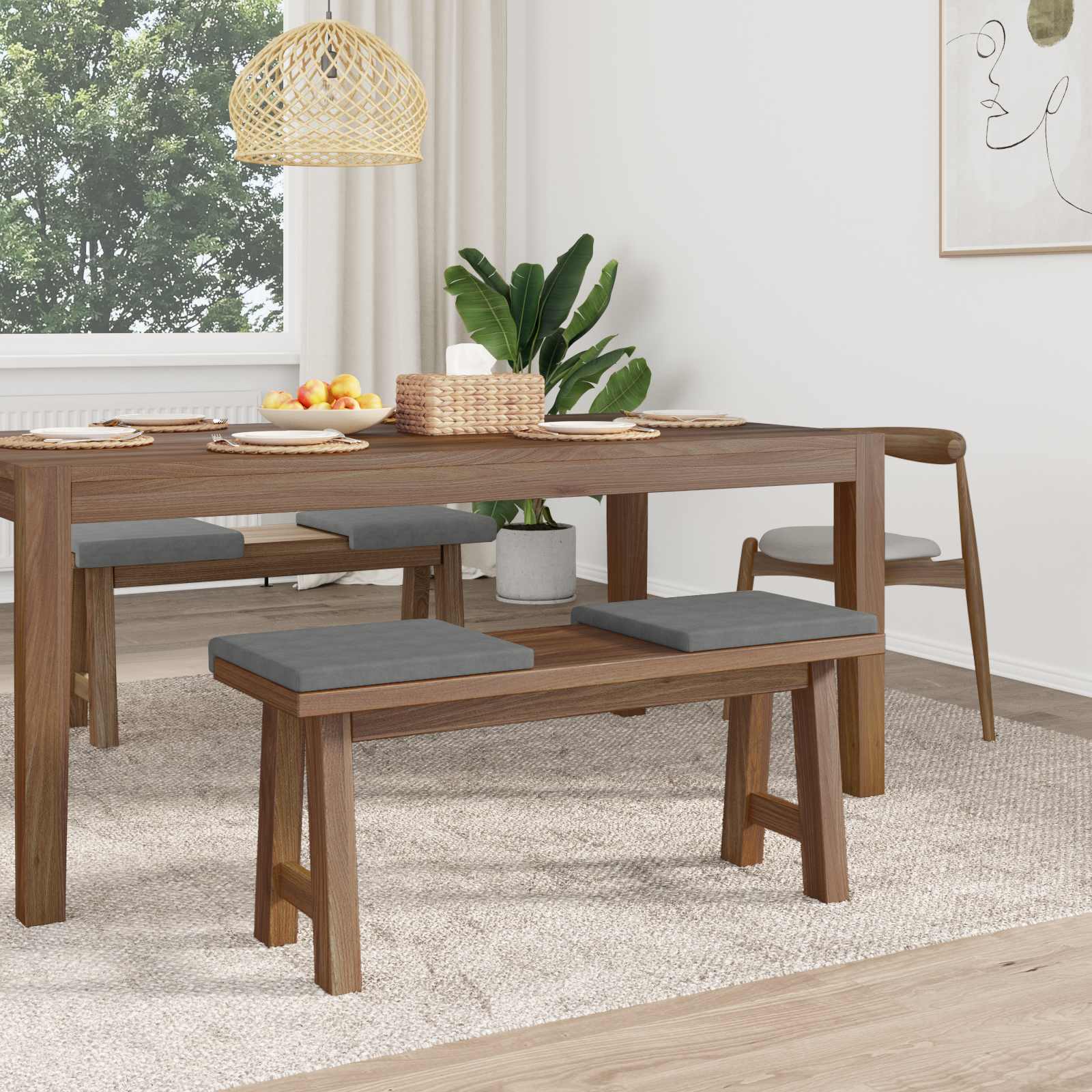 Suoliuko pagalvė 4 pcs Mikropluoštas Tamsiai pilka Gylis 35 cm