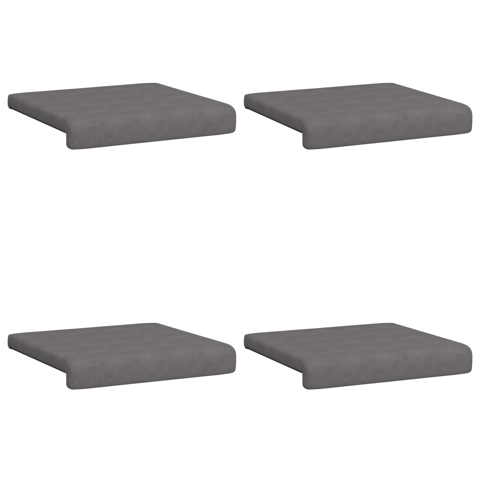 Suoliuko pagalvė 4 pcs Mikropluoštas Tamsiai pilka Gylis 35 cm