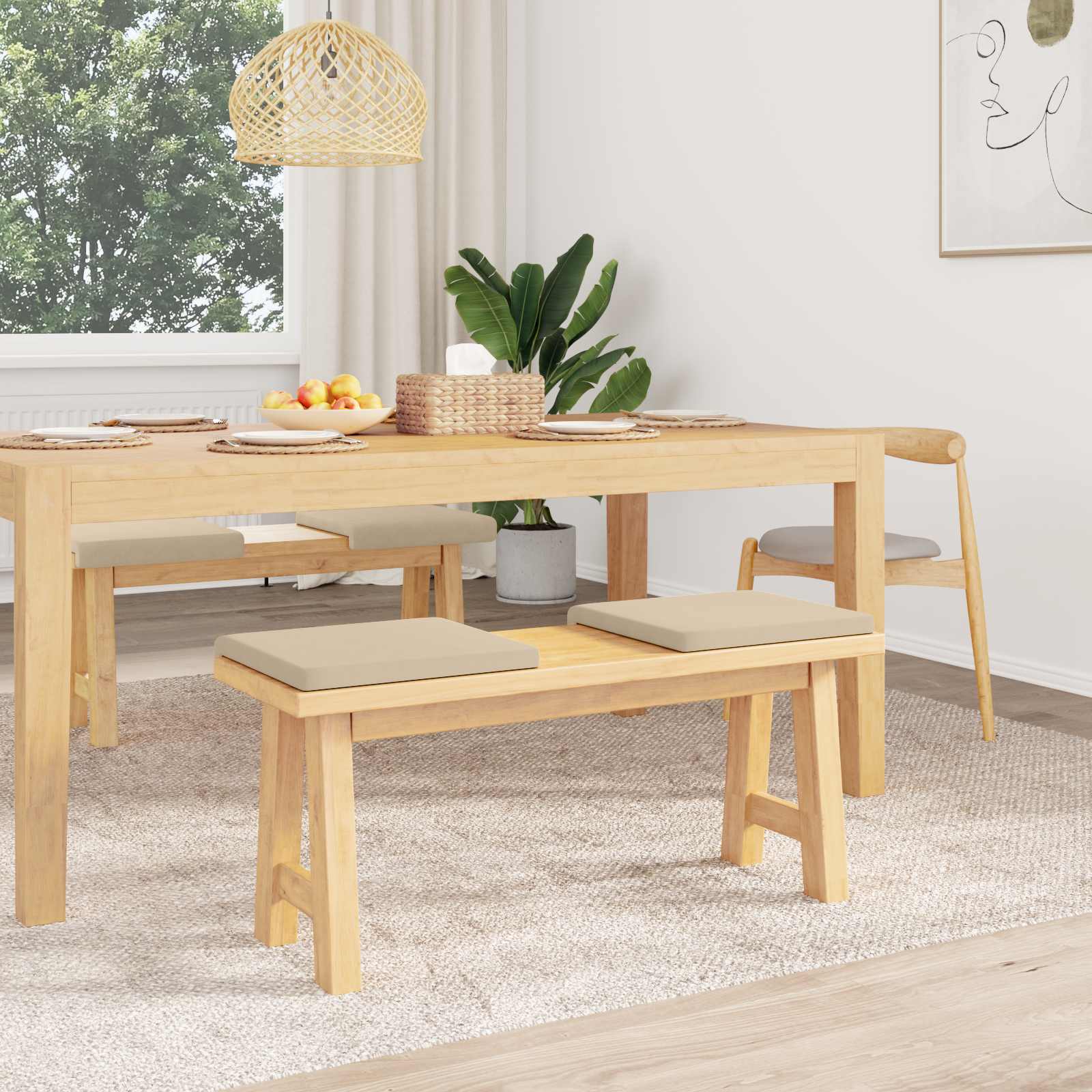 Suoliuko pagalvė 4 pcs Mikropluoštas Kreminė Gylis 35 cm