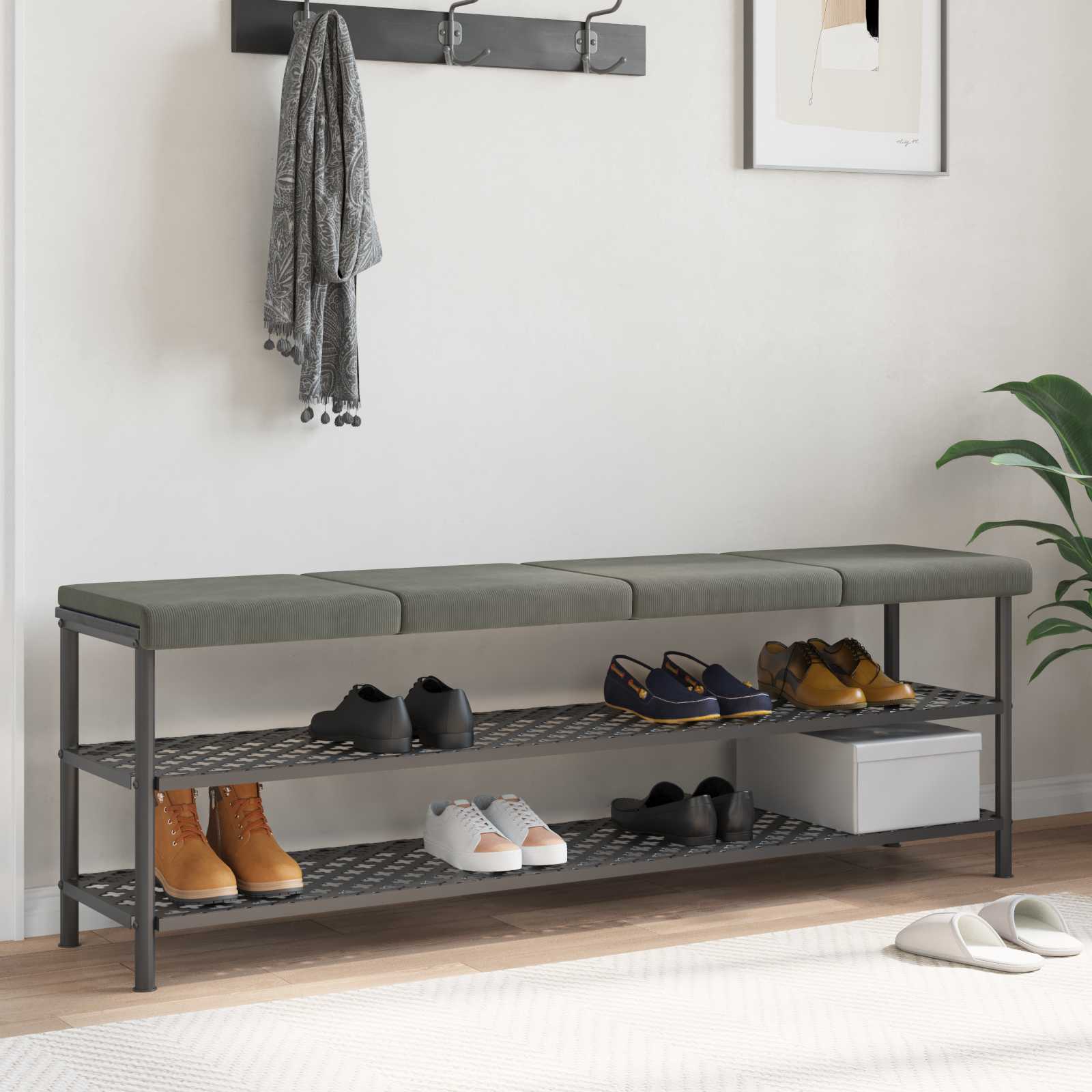 Suoliuko pagalvė 4 pcs mančester Šviesiai pilka Gylis 35 cm