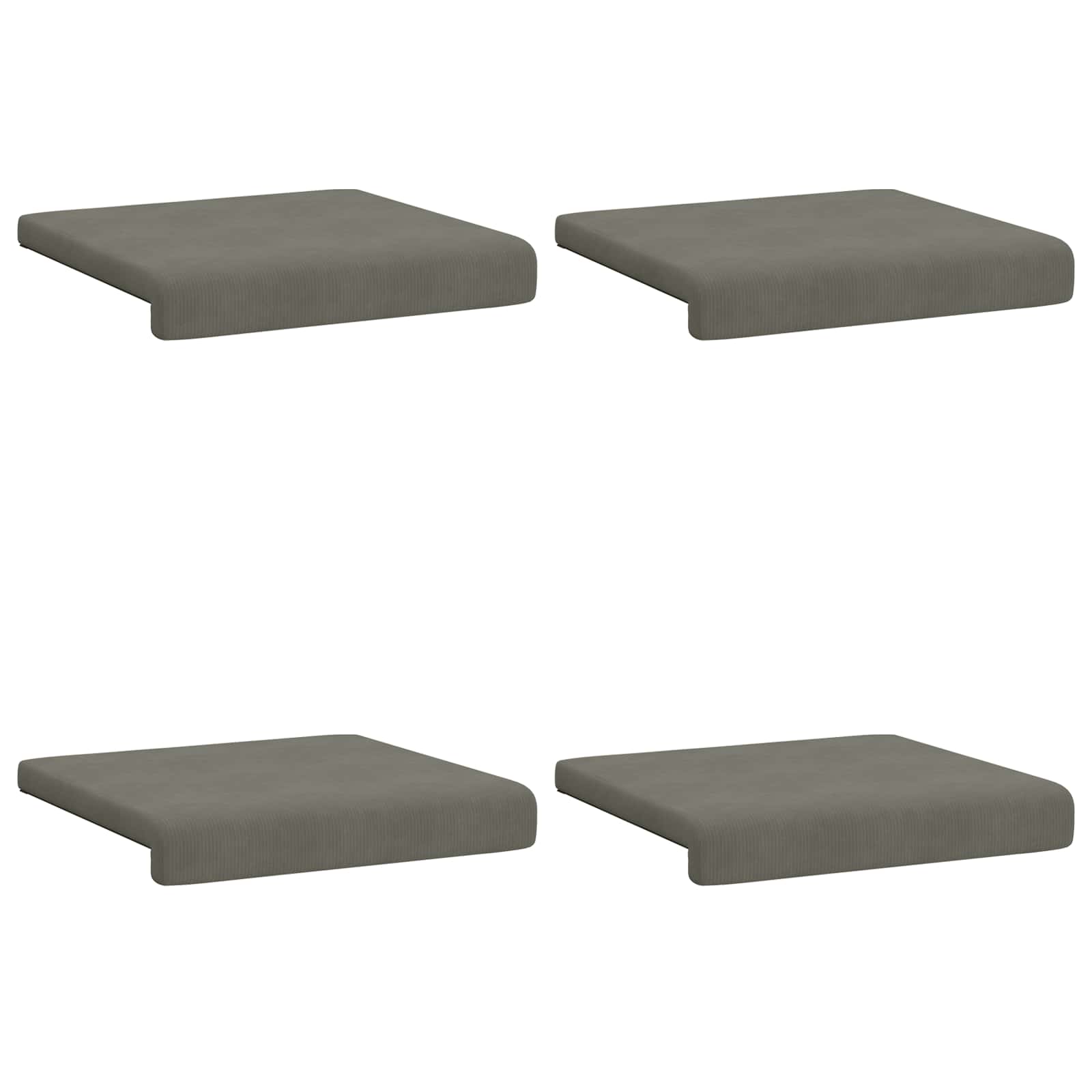 Suoliuko pagalvė 4 pcs mančester Šviesiai pilka Gylis 35 cm