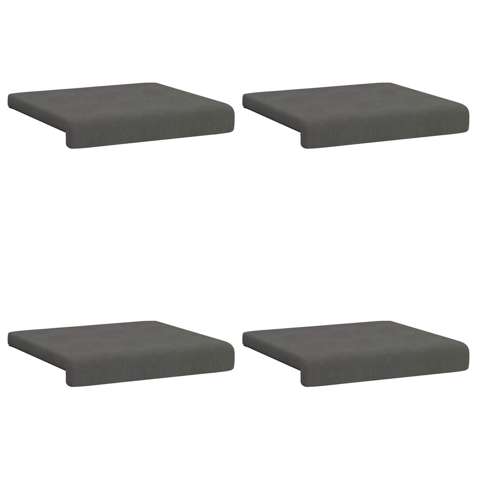 Suoliuko pagalvė 4 pcs mančester Tamsiai pilka Gylis 35 cm