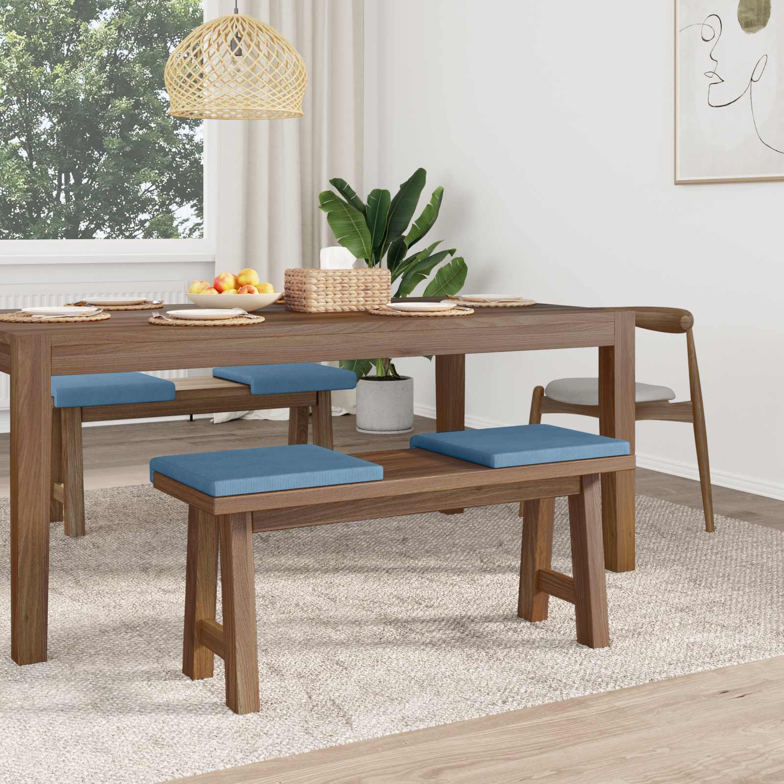 Suoliuko pagalvė 4 pcs mančester Mėlyna Gylis 35 cm