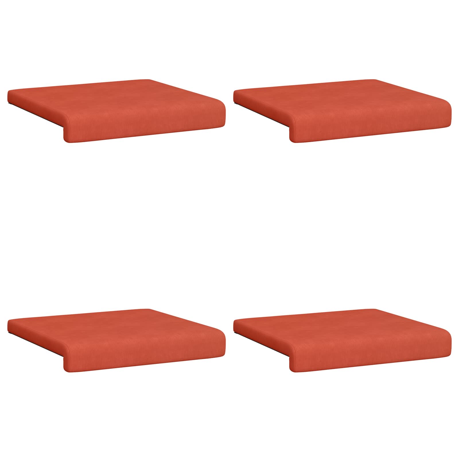 Suoliuko pagalvė 4 pcs mančester Raudona oranžinė Gylis 35 cm