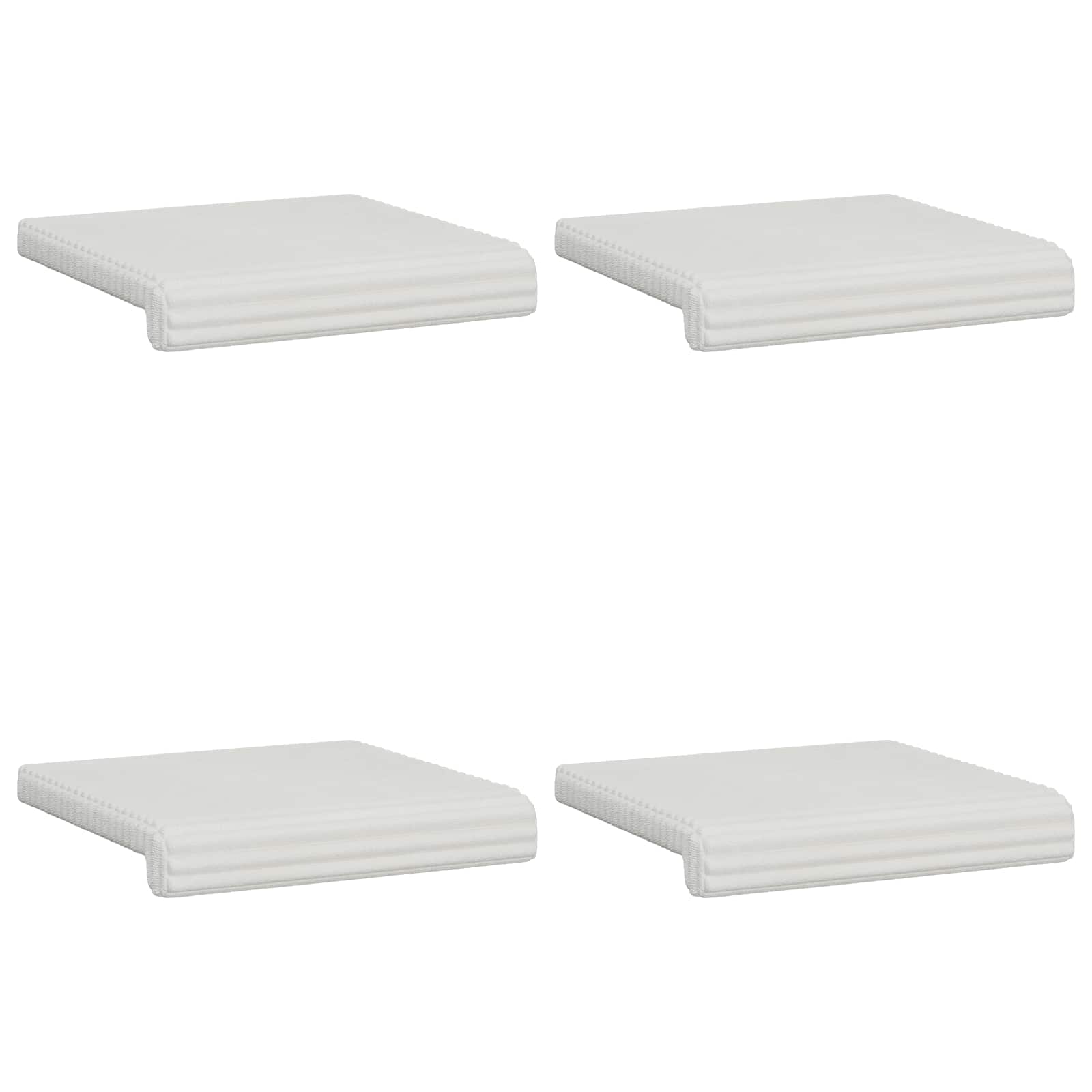 Suoliuko pagalvė 4 pcs Pūkuota korduroja Kreminė Gylis 35 cm