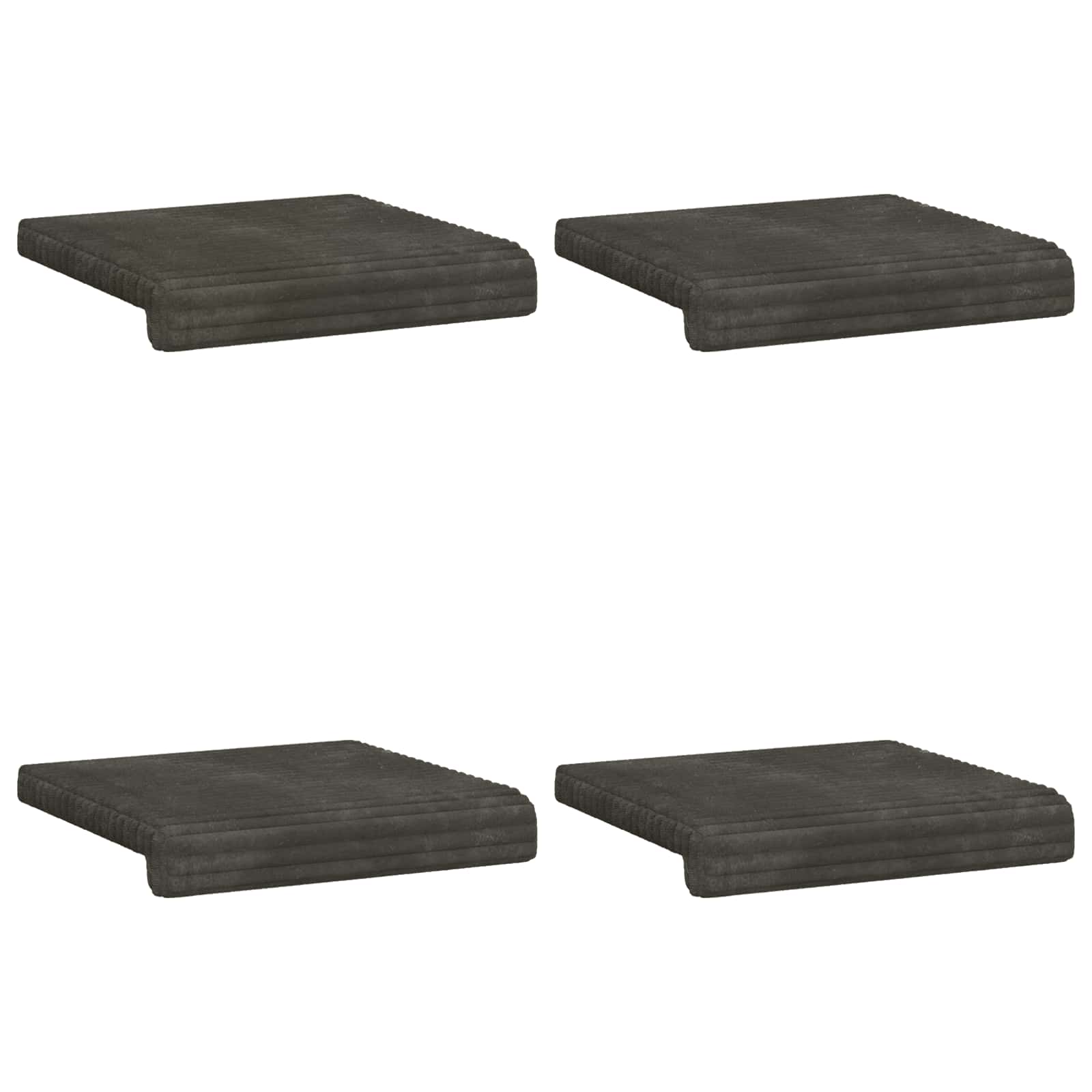 Suoliuko pagalvė 4 pcs Pūkuota korduroja Antracito Gylis 35 cm