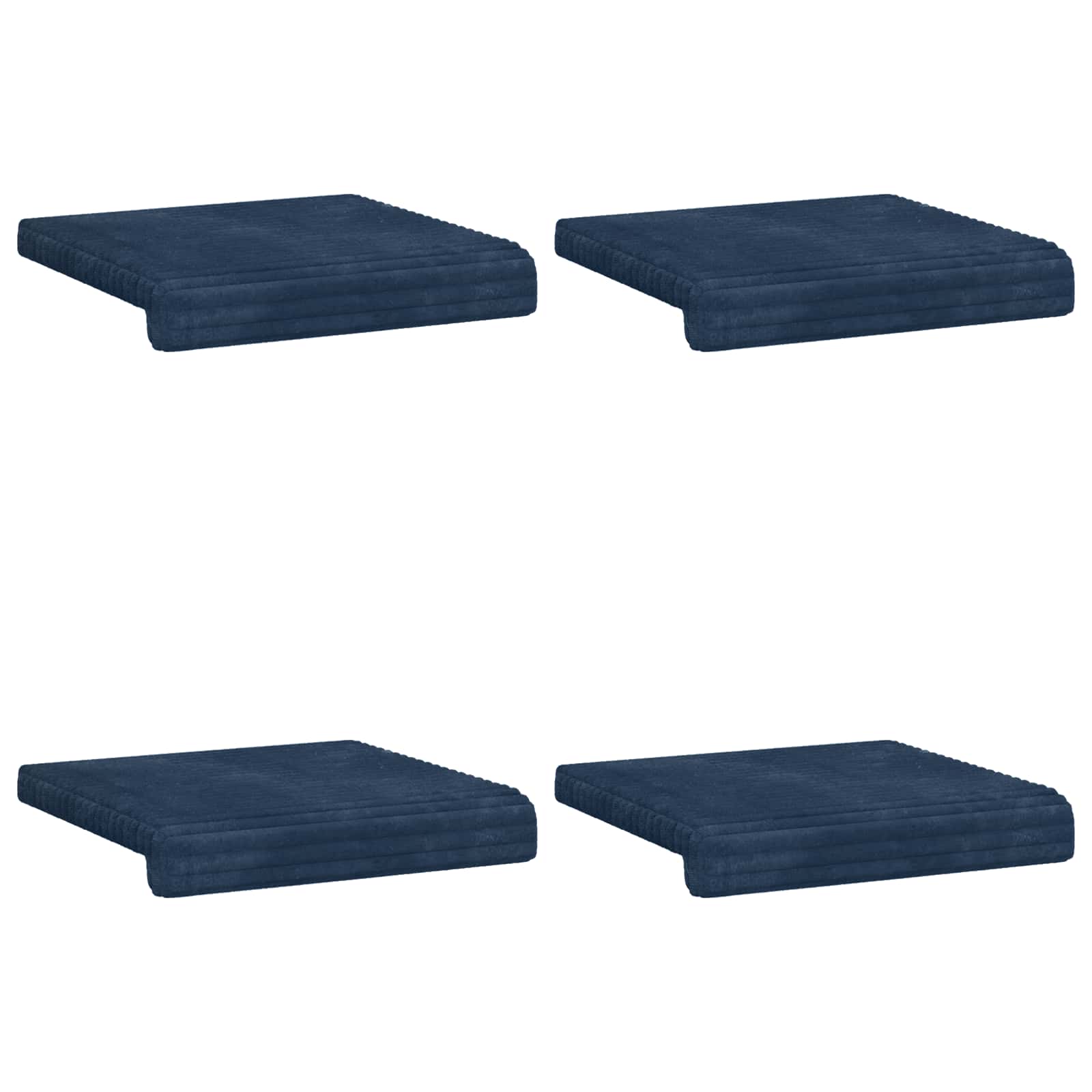 Suoliuko pagalvė 4 pcs Pūkuota korduroja Jūrinė mėlyna