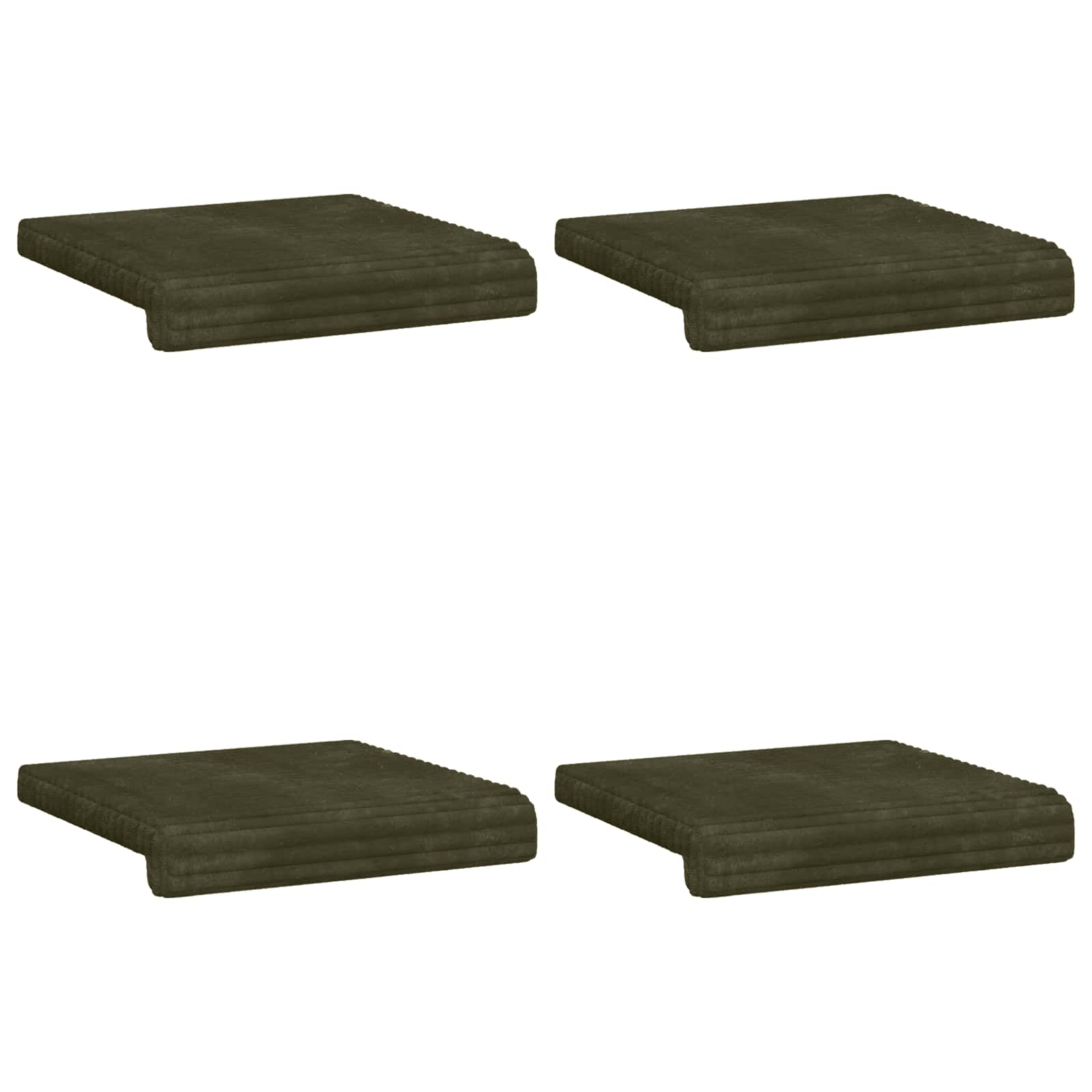 Suoliuko pagalvė 4 pcs Pūkuota korduroja Žalia Gylis 35 cm