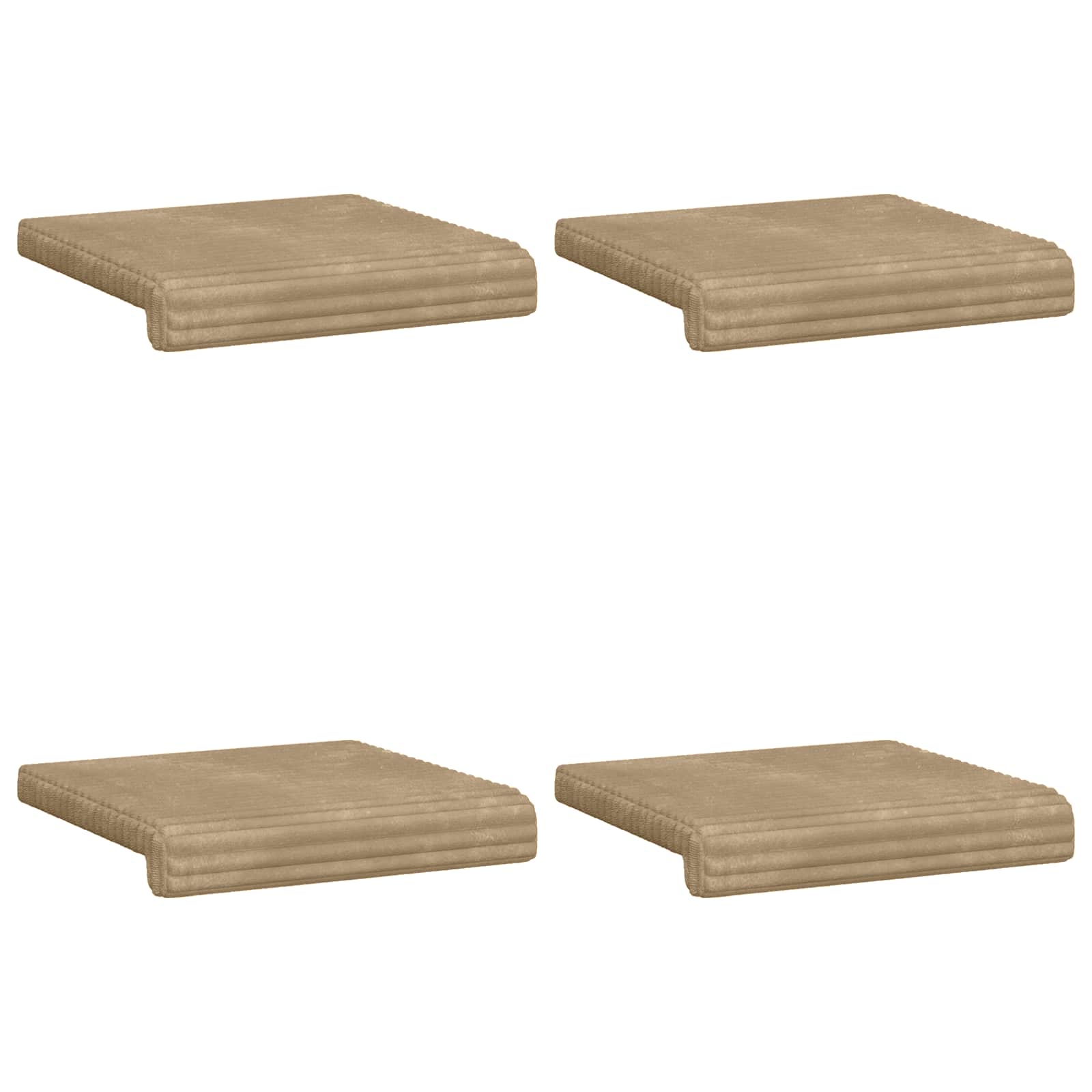 Suoliuko pagalvė 4 pcs Pūkuota korduroja Taupe Gylis 35 cm