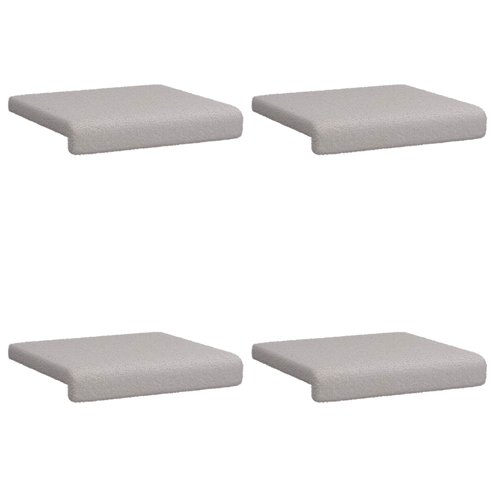 Suoliuko pagalvė 4 pcs Šerpos audinys Šviesiai pilka