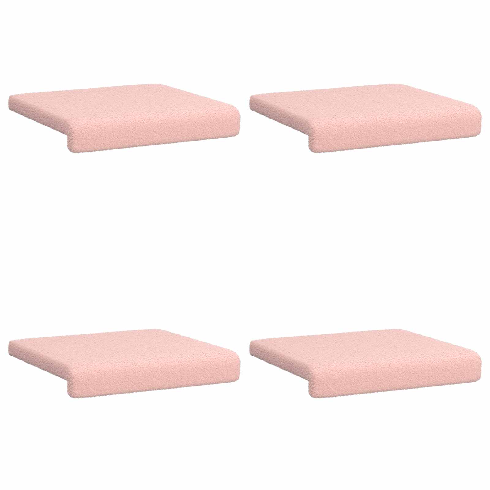Suoliuko pagalvė 4 pcs Šerpos audinys Rožinė Gylis 35 cm