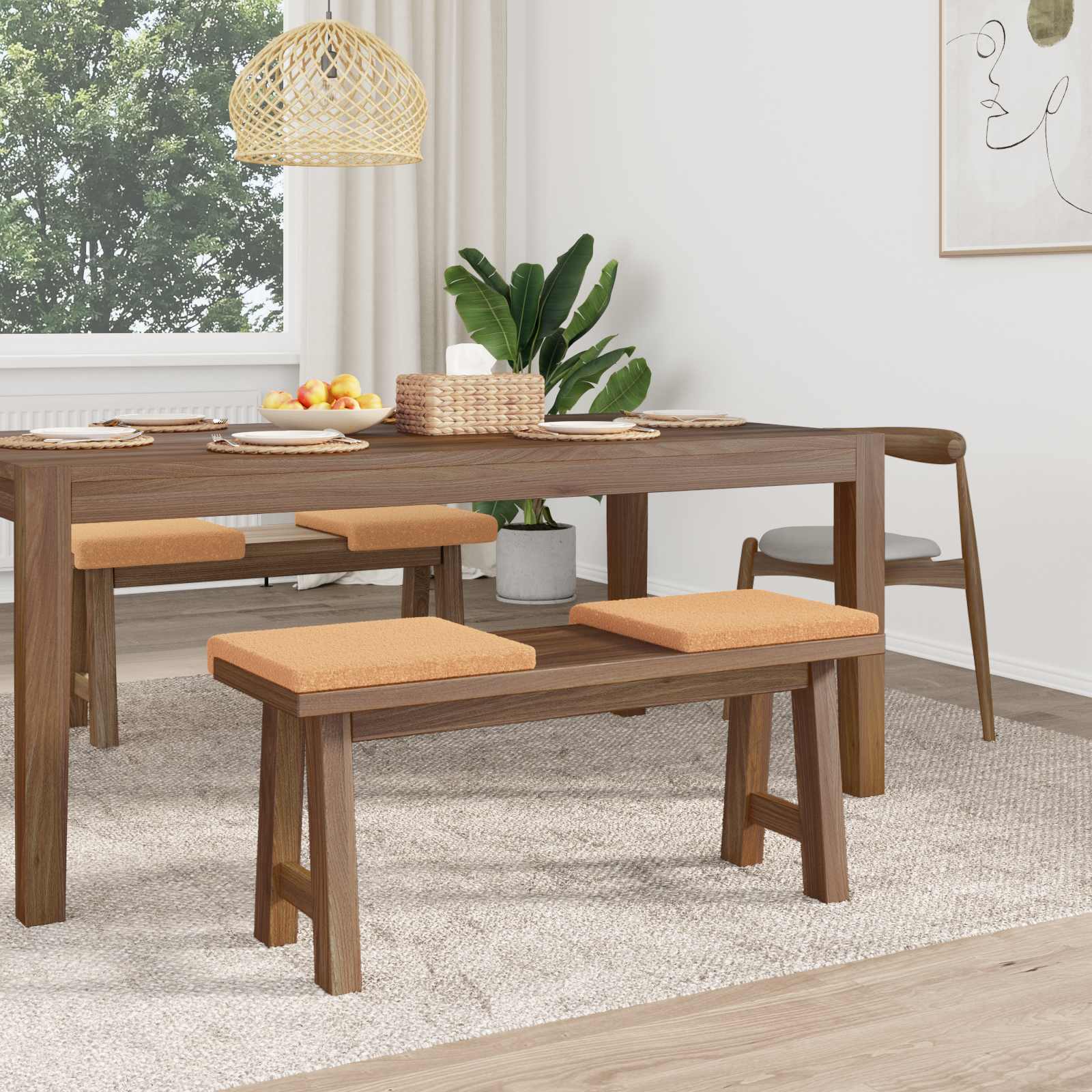 Suoliuko pagalvė 4 pcs Šerpos audinys Smėlio Gylis 35 cm