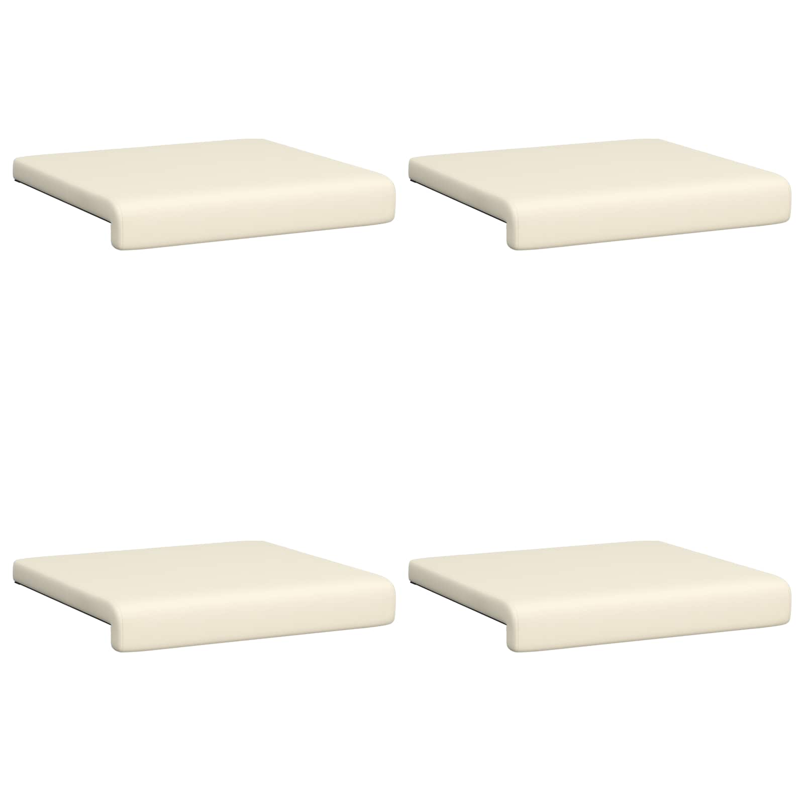 Suoliuko pagalvė 4 pcs Tekstūruotas aksomas Kreminė Gylis 35 cm