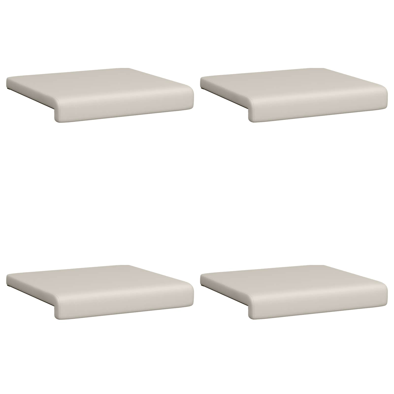 Suoliuko pagalvė 4 pcs Tekstūruotas aksomas Avižinė Gylis 35 cm