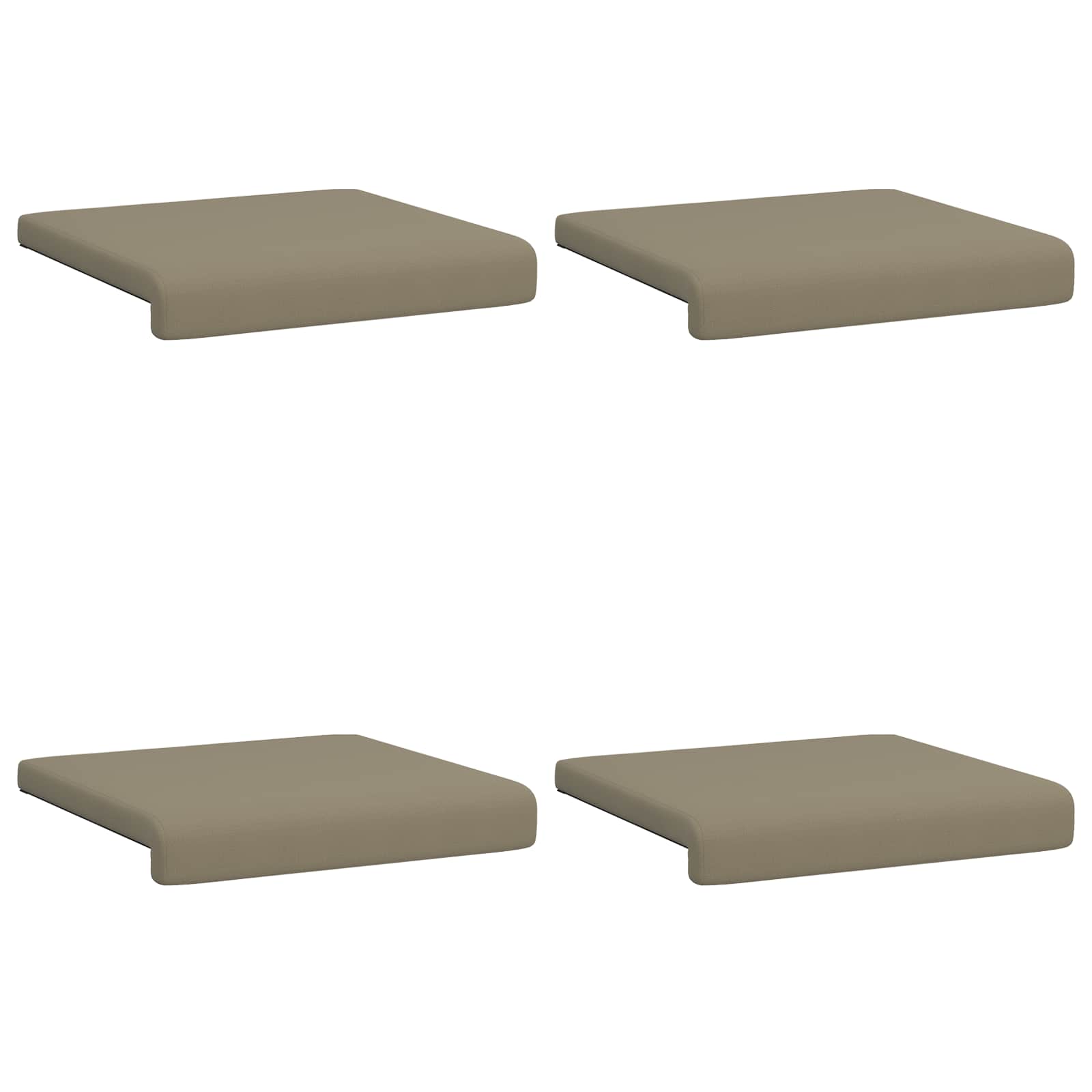 Suoliuko pagalvė 4 pcs Tekstūruotas aksomas Chaki Gylis 35 cm