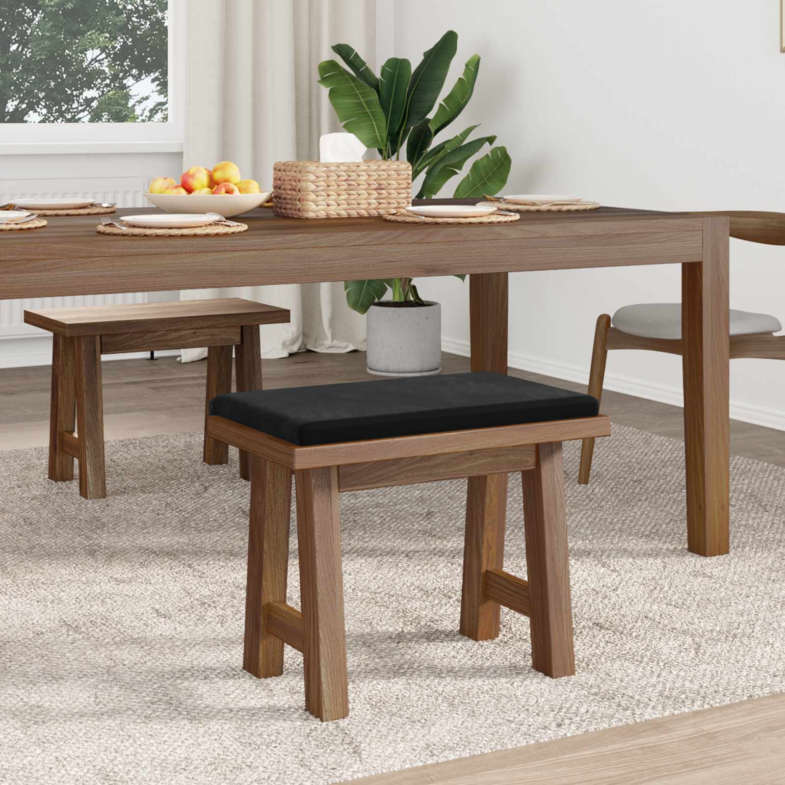 Suoliuko pagalvė Aksomas Juoda Gylis 35 cm