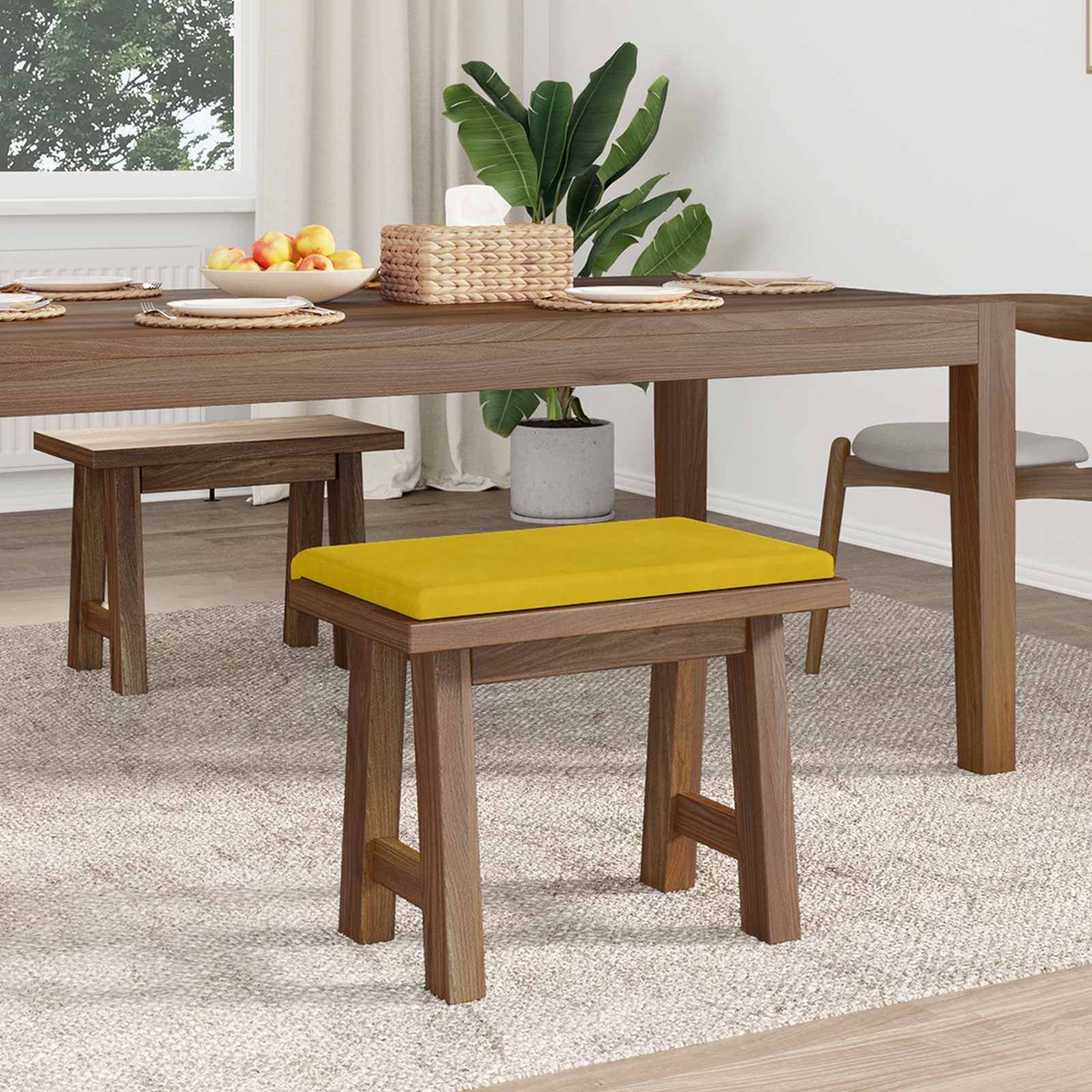 Suoliuko pagalvė Aksomas Geltona Gylis 35 cm