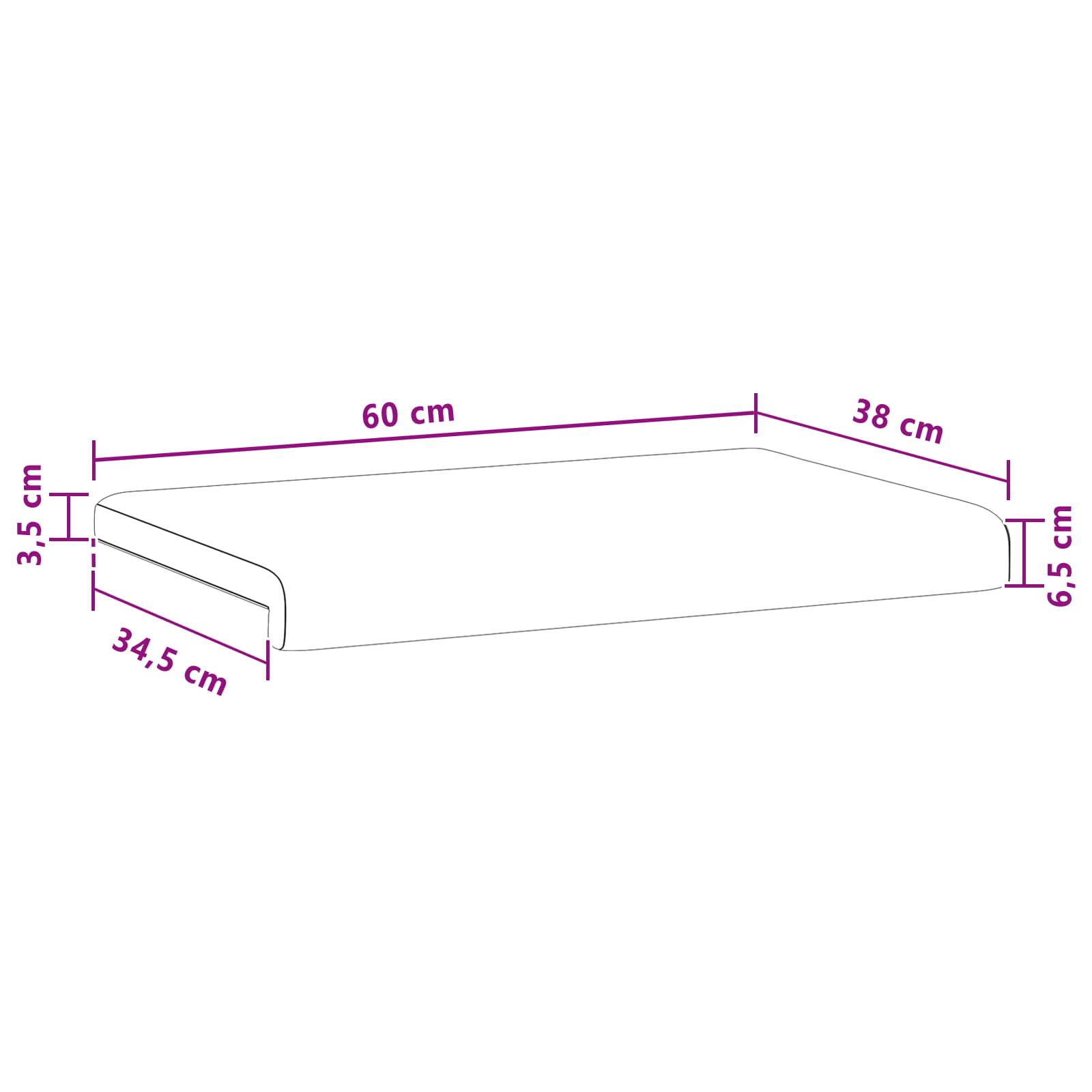 Suoliuko pagalvė Aksomas Geltona Gylis 35 cm