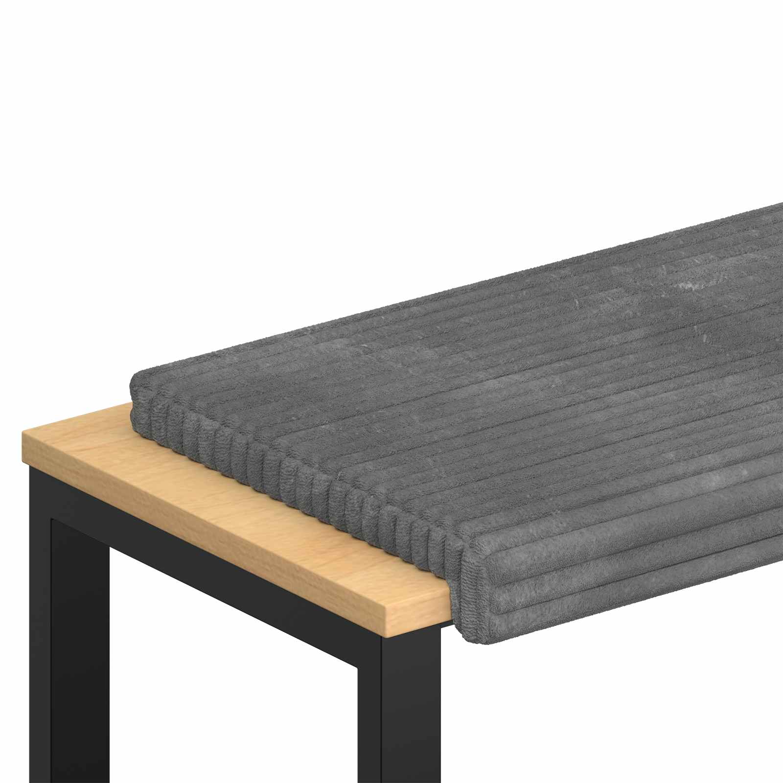 Suoliuko pagalvė Pūkuota korduroja Šviesiai pilka Gylis 35 cm