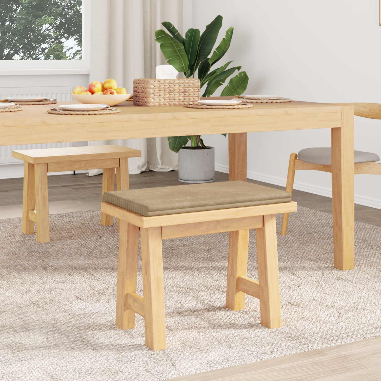 Suoliuko pagalvė Pūkuota korduroja Taupe Gylis 35 cm
