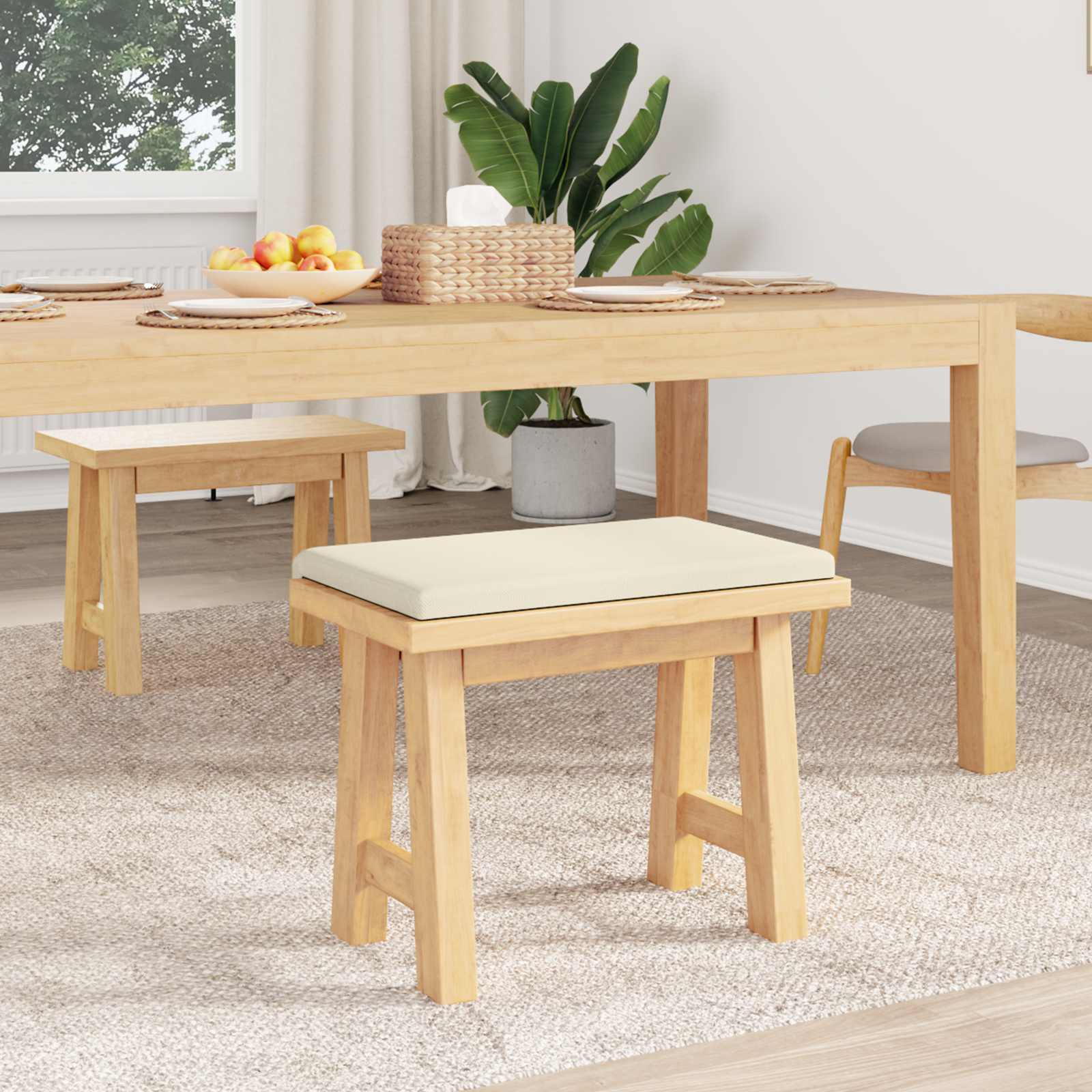 Suoliuko pagalvė Tekstūruotas aksomas Kreminė Gylis 35 cm