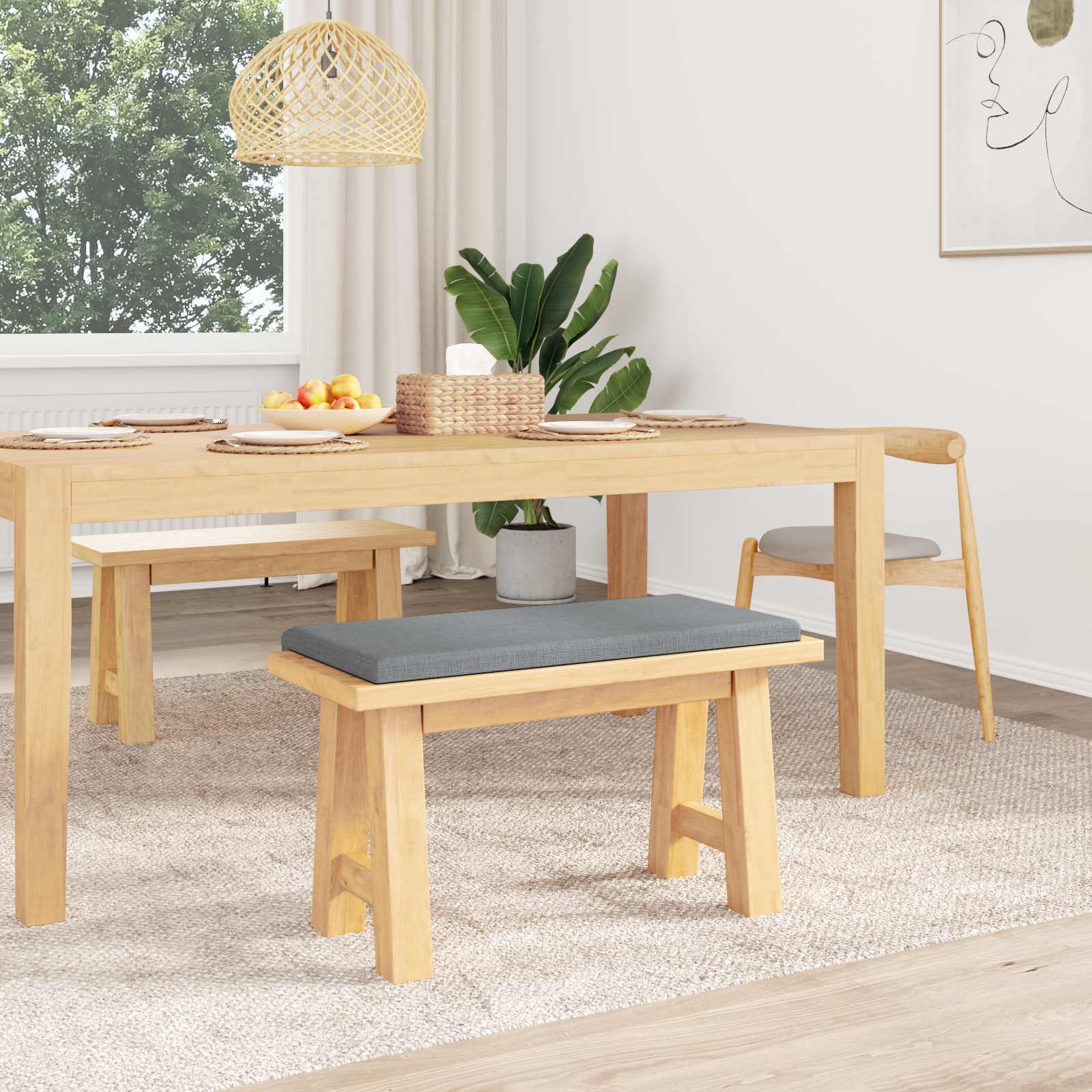 Suoliuko pagalvė Audinys Šviesiai pilka Gylis 35 cm