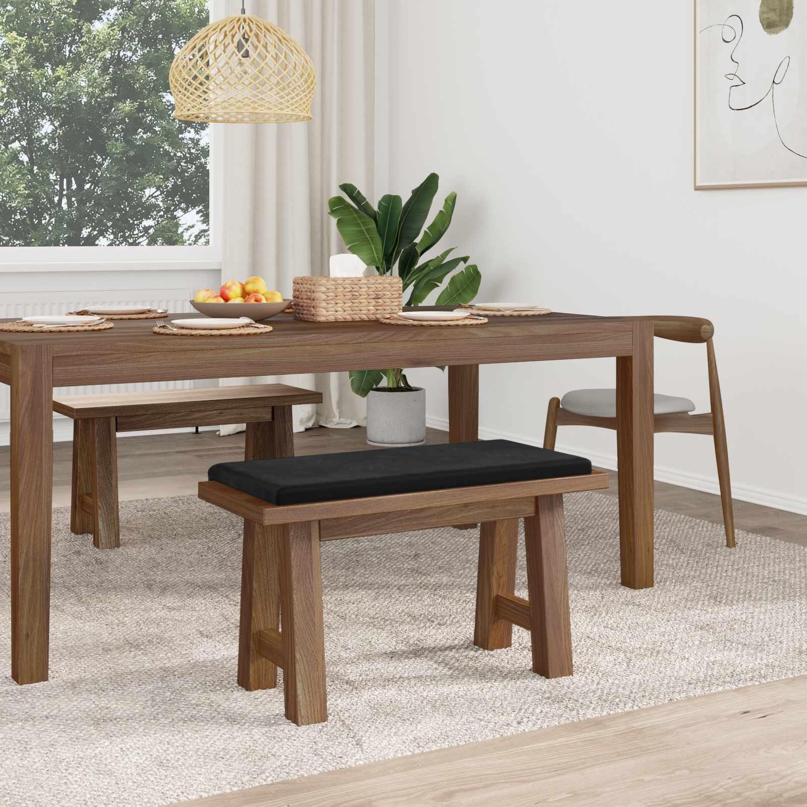 Suoliuko pagalvė Aksomas Juoda Gylis 35 cm