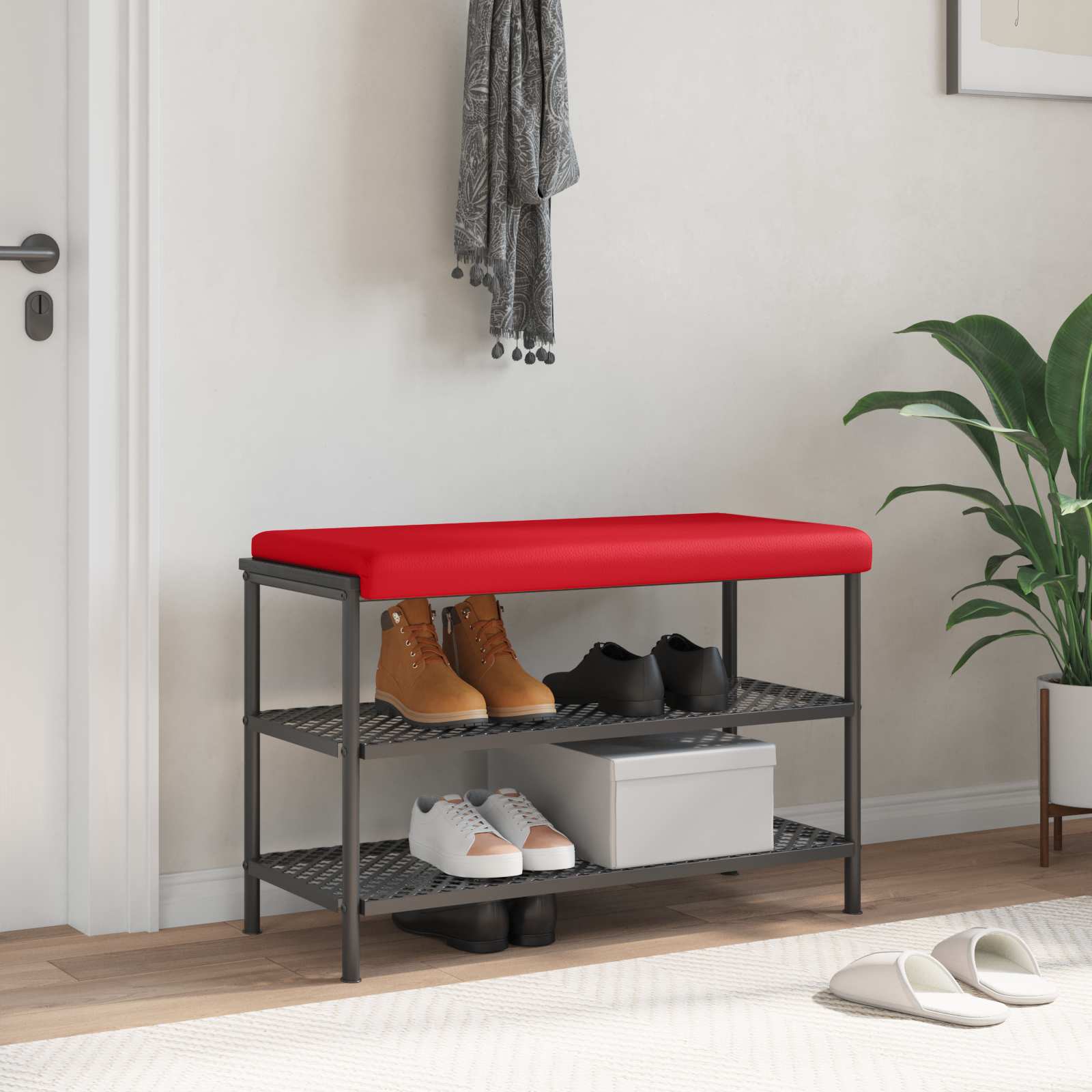 Suoliuko pagalvė Dirbtinė oda Raudona Gylis 35 cm