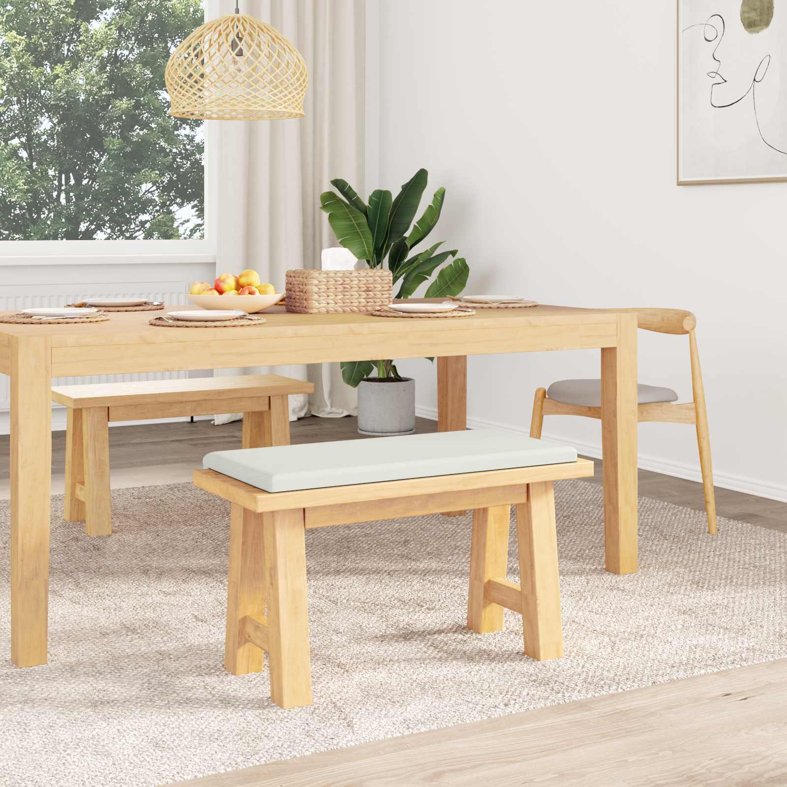 Suoliuko pagalvė Dirbtinė oda Balta Gylis 35 cm