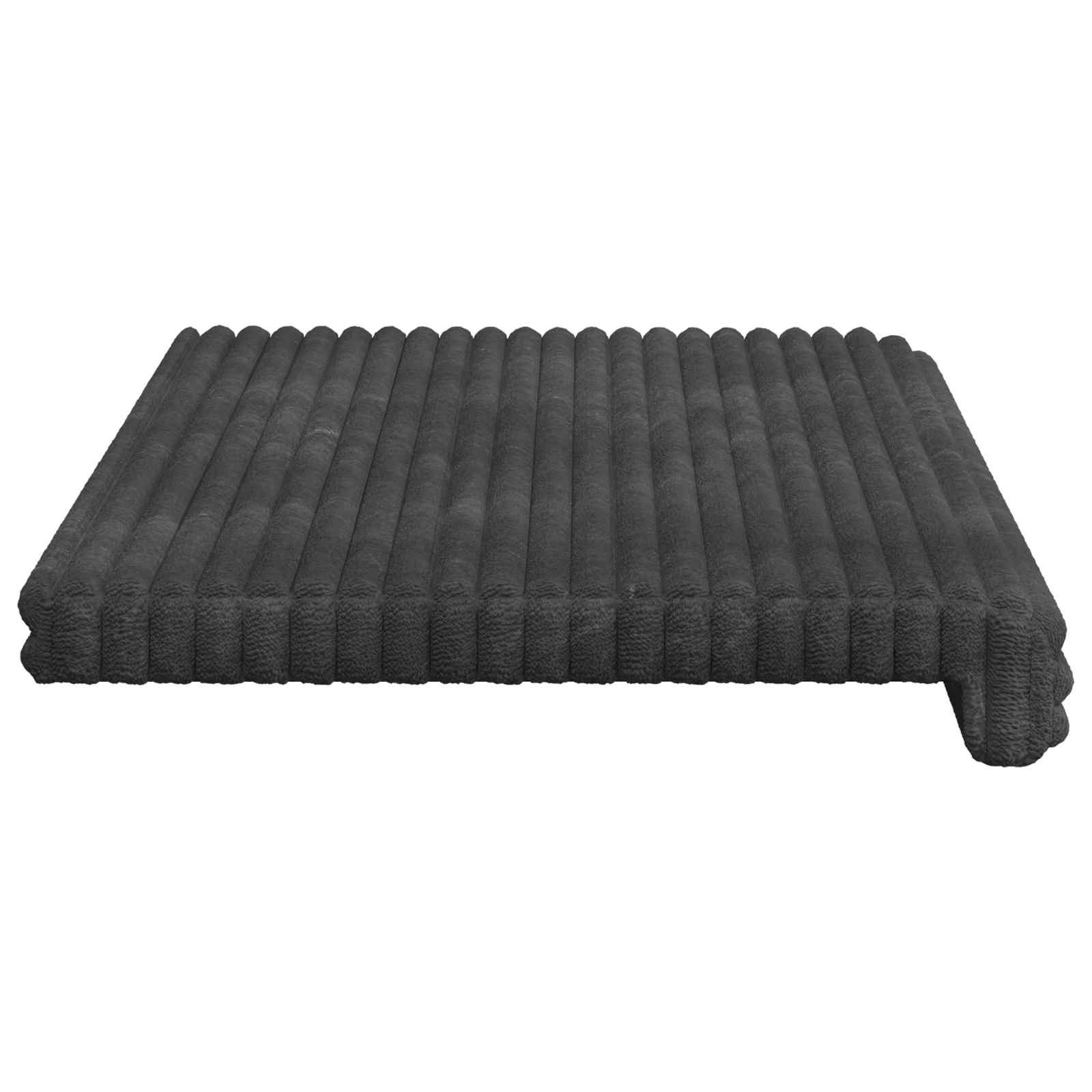 Suoliuko pagalvė Pūkuota korduroja Tamsiai pilka Gylis 35 cm