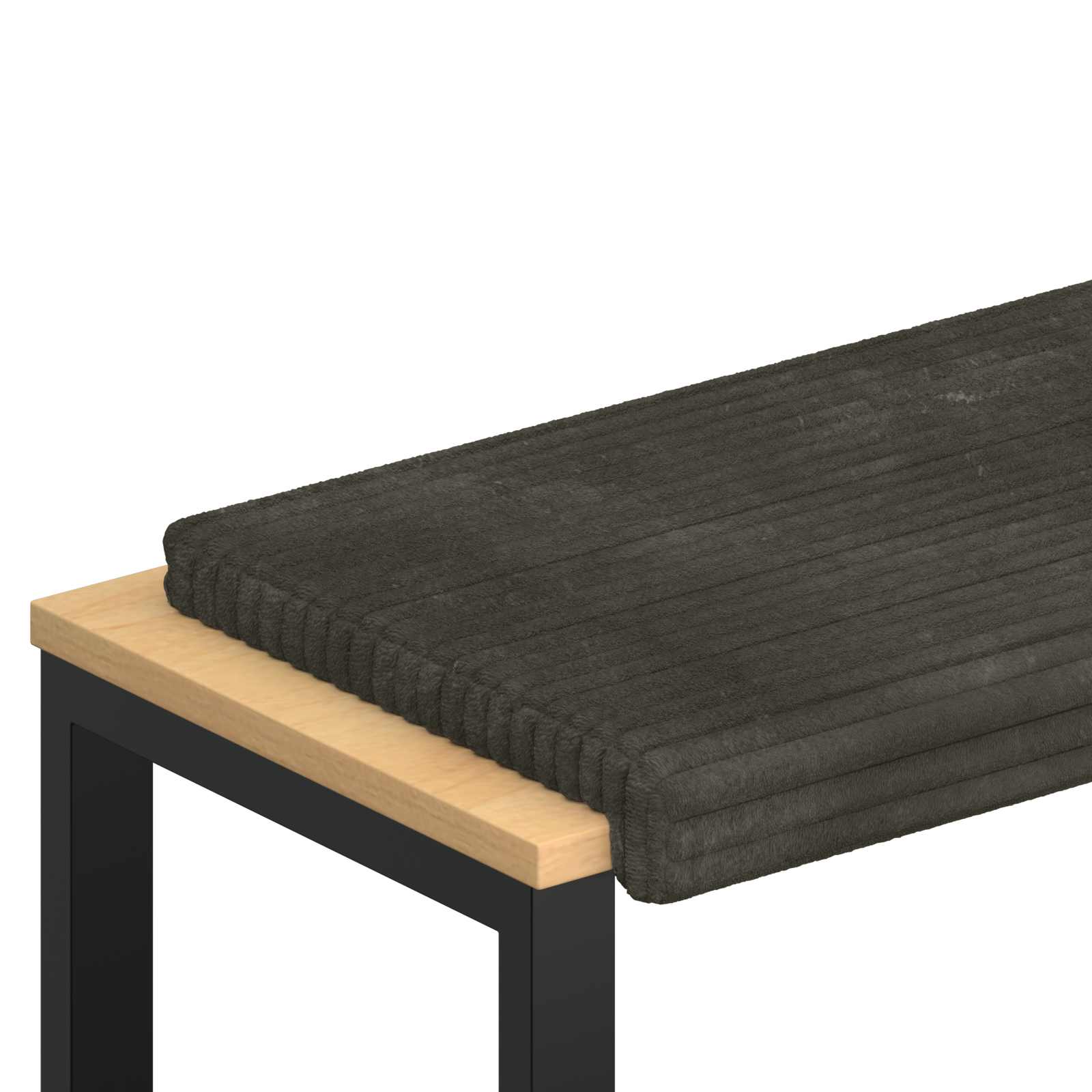 Suoliuko pagalvė Pūkuota korduroja Antracito Gylis 35 cm