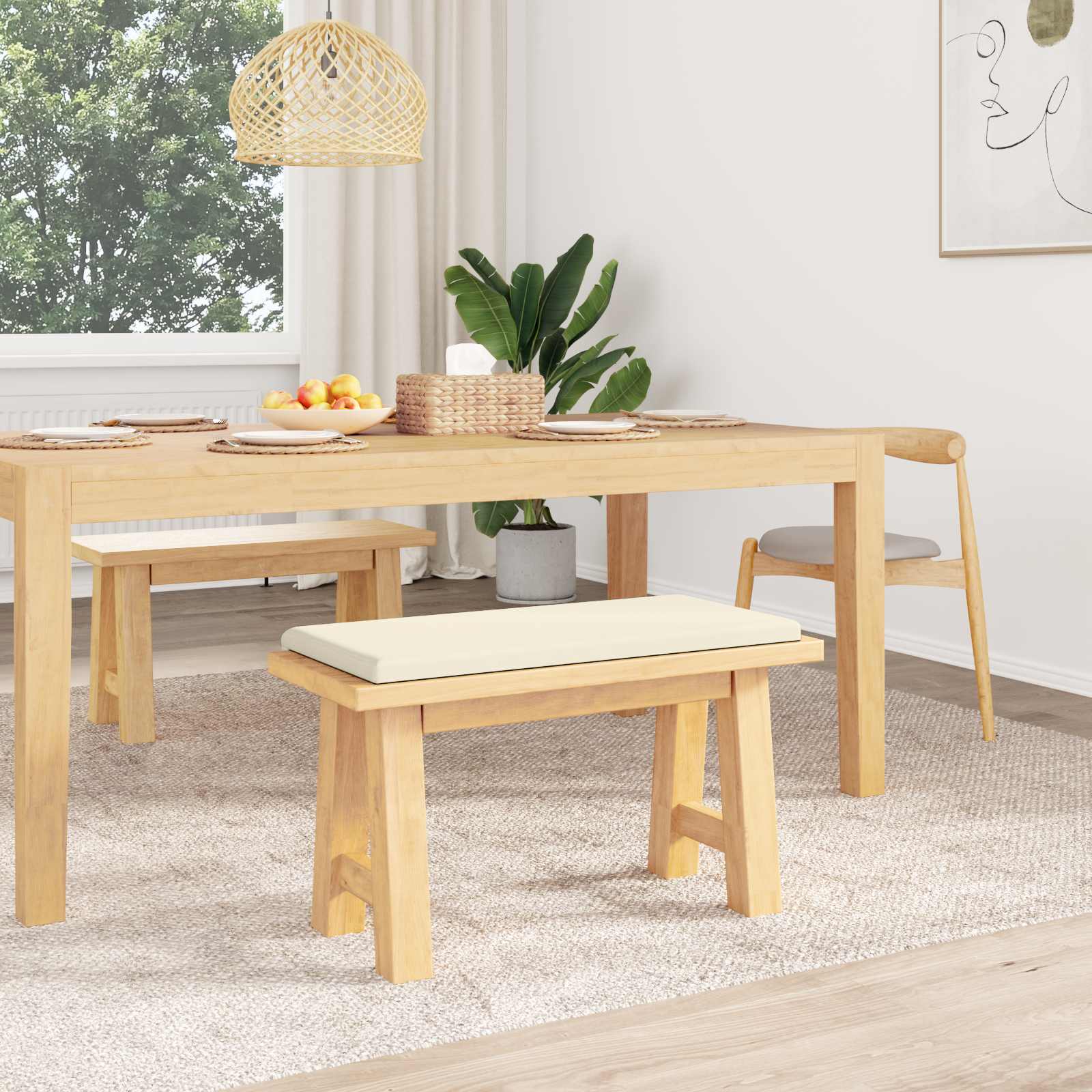 Suoliuko pagalvė Tekstūruotas aksomas Kreminė Gylis 35 cm