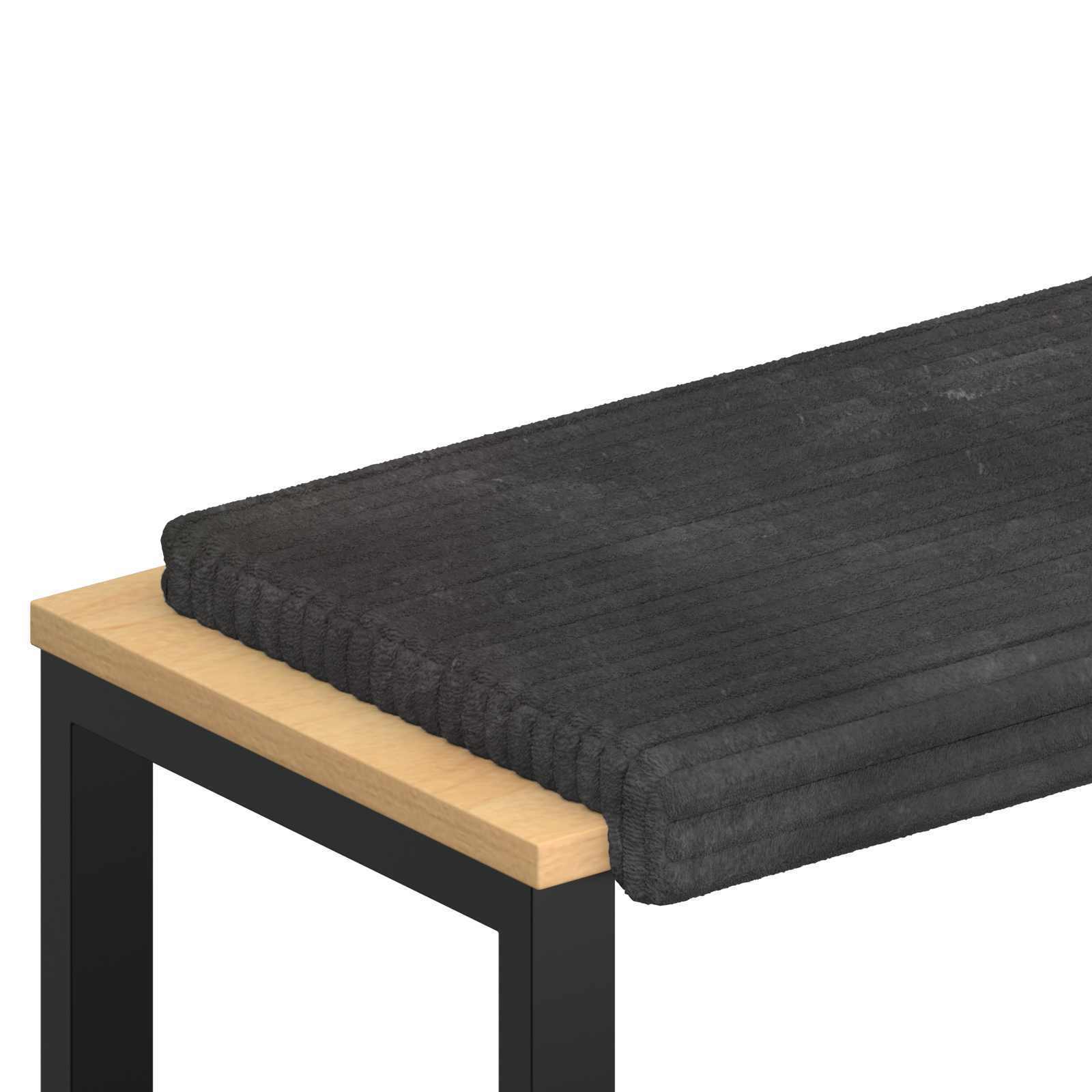 Suoliuko pagalvė Pūkuota korduroja Tamsiai pilka Gylis 35 cm