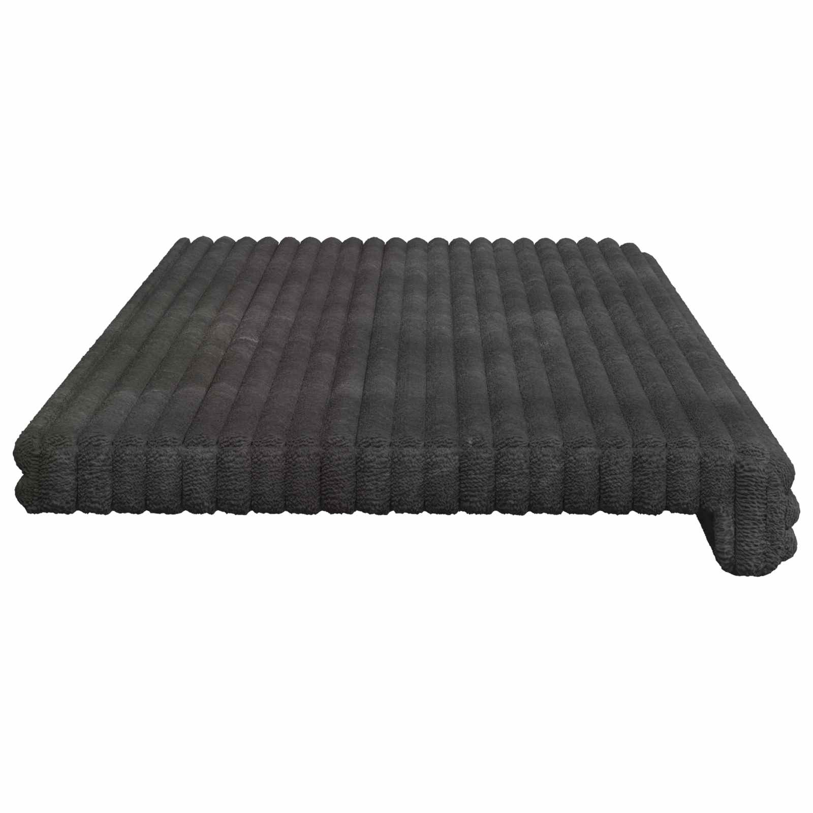 Suoliuko pagalvė Pūkuota korduroja Tamsiai pilka Gylis 35 cm
