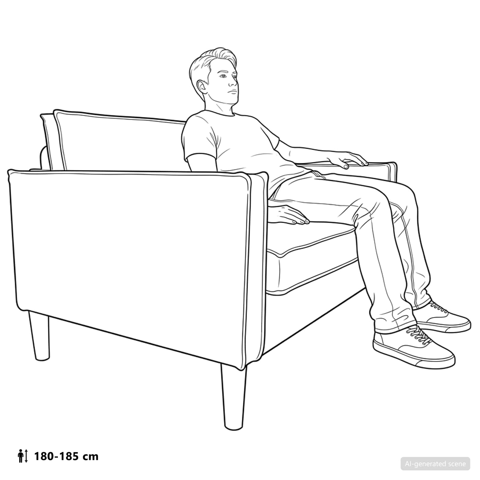XXL fotelis Juoda Dirbtinė oda